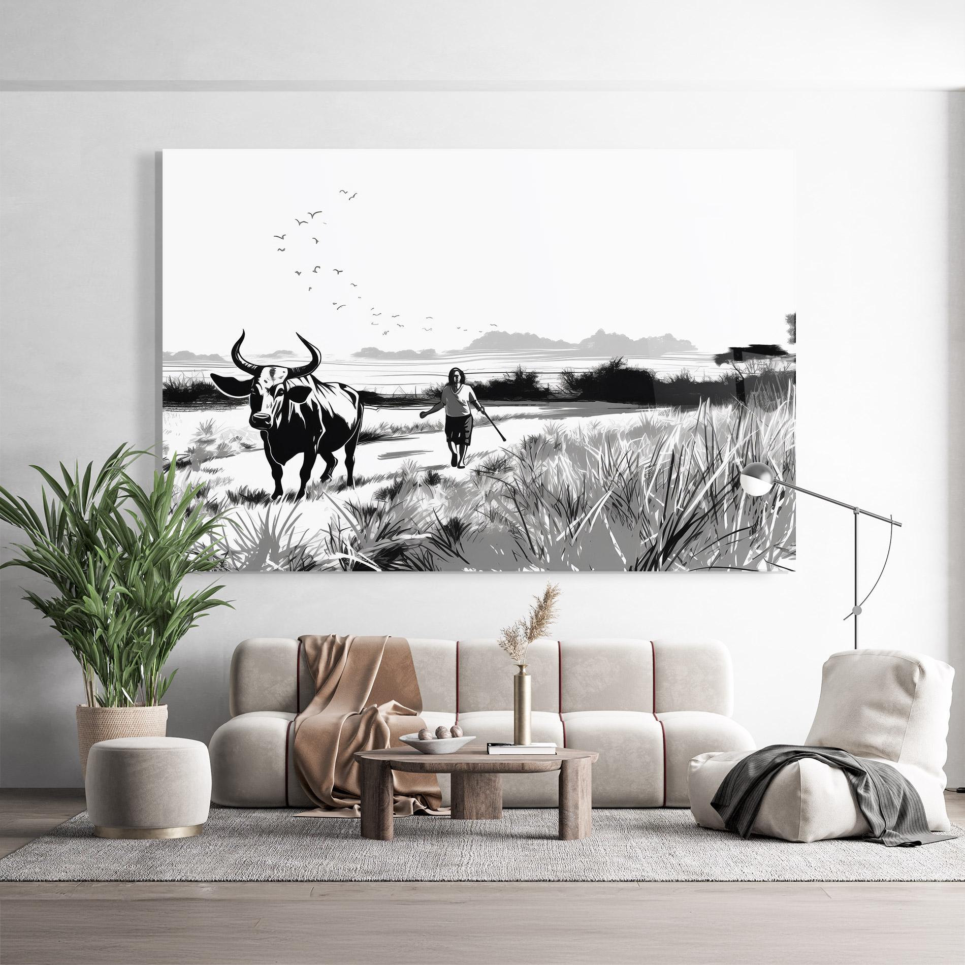 Tablou Sticla Monochrome View mockup 9