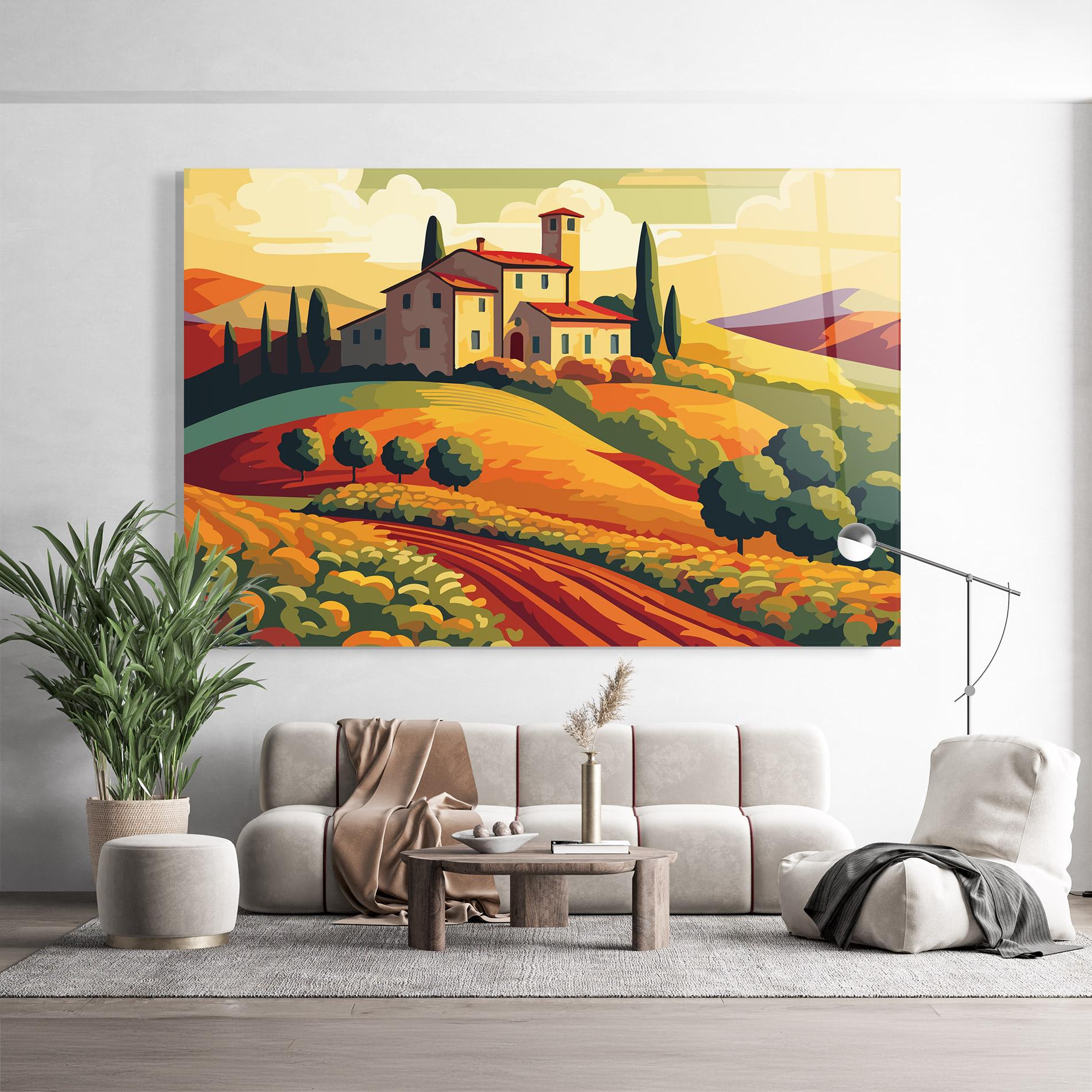 Tablou Sticla Urban Autumn Art mockup 9