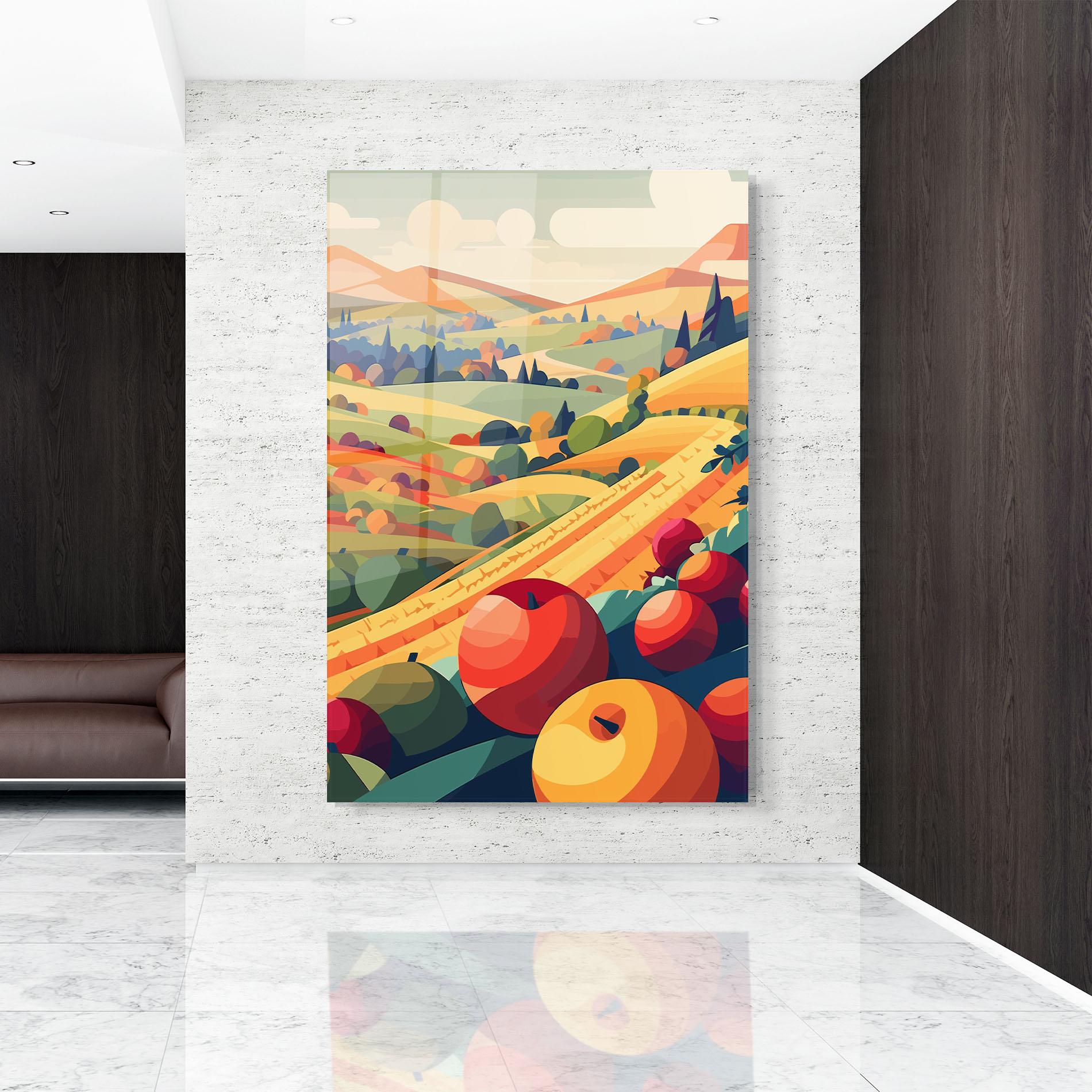 Tablou Sticla Autumn Rural Fruits mockup 9