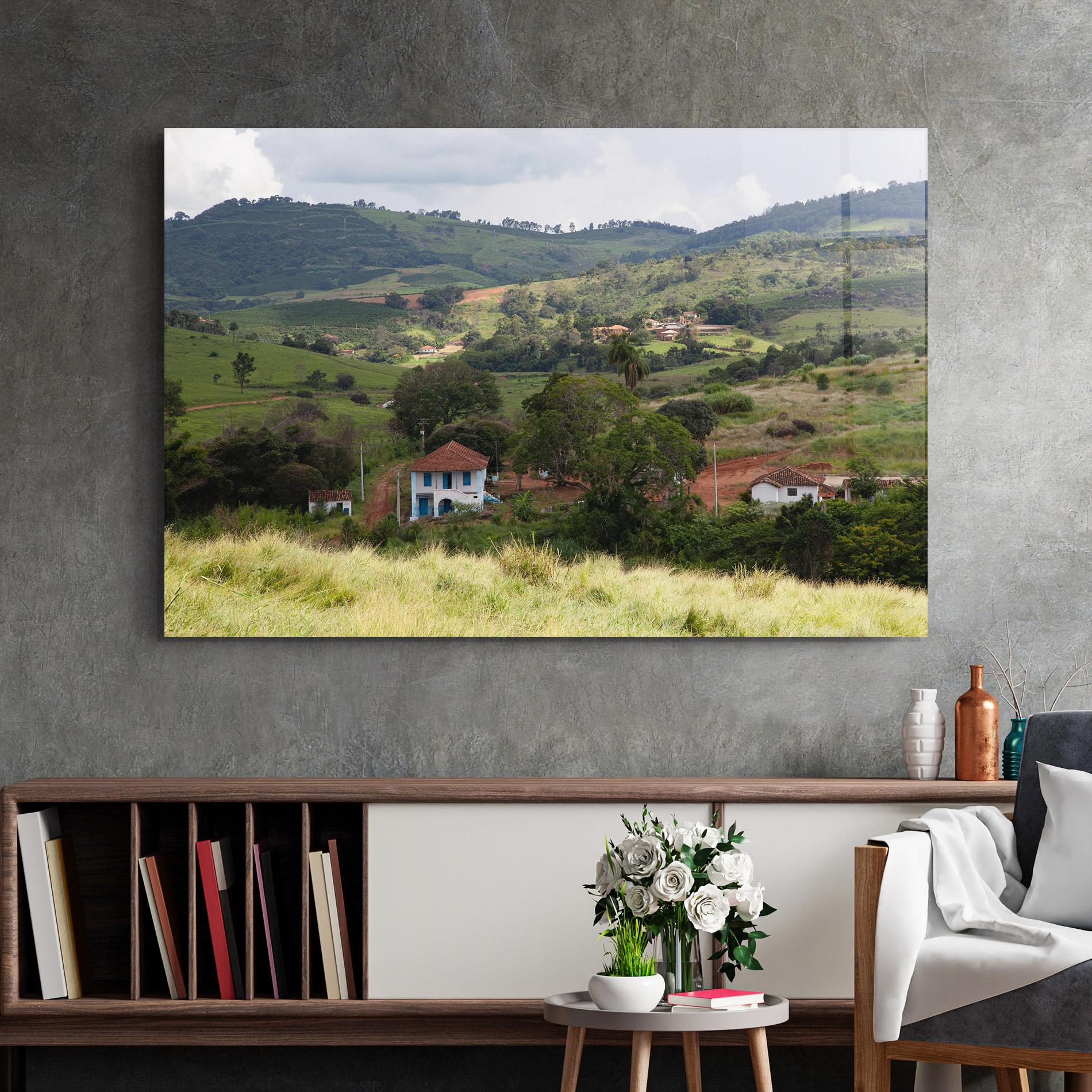 Tablou Sticla Green Countryside mockup 2