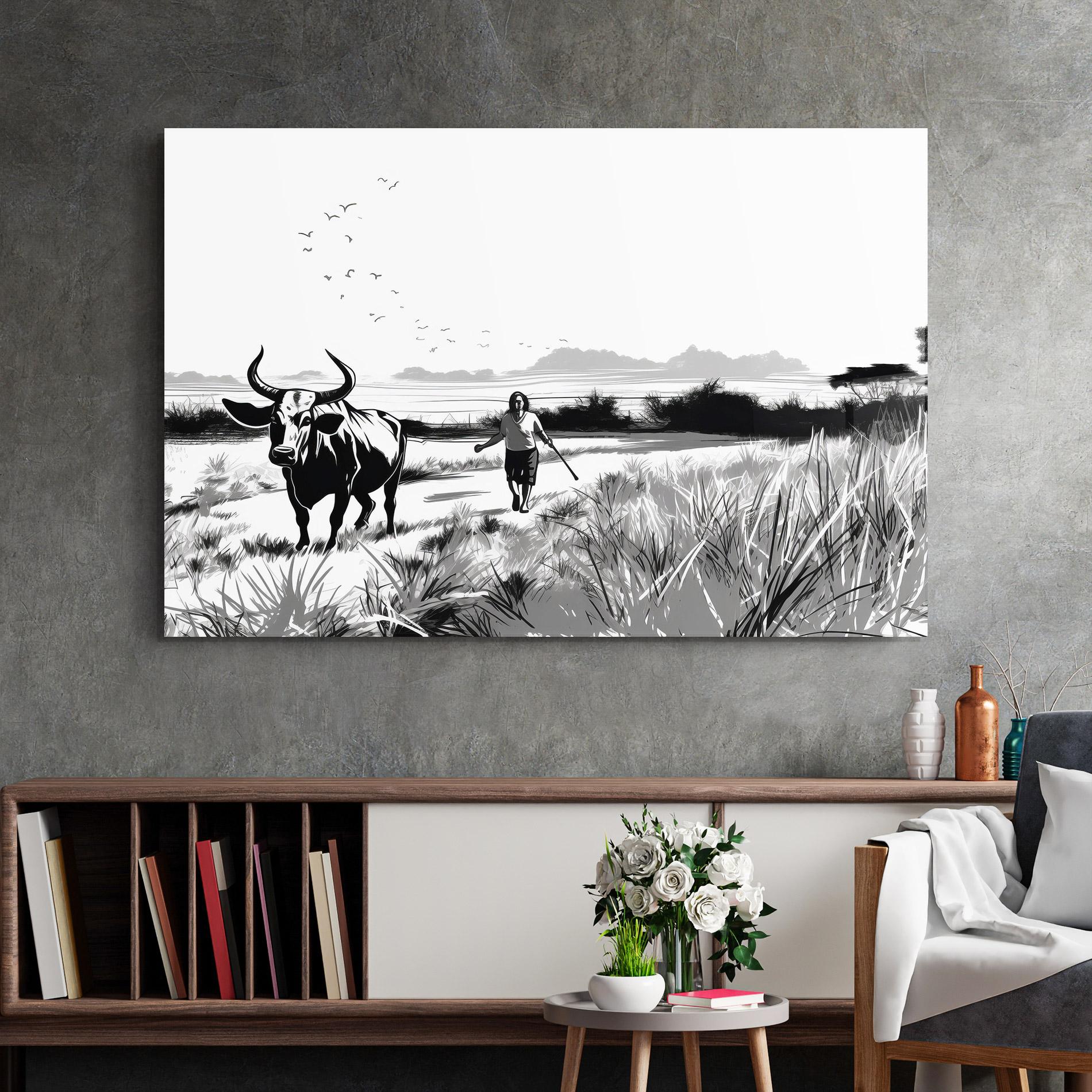 Tablou Sticla Monochrome View mockup 2