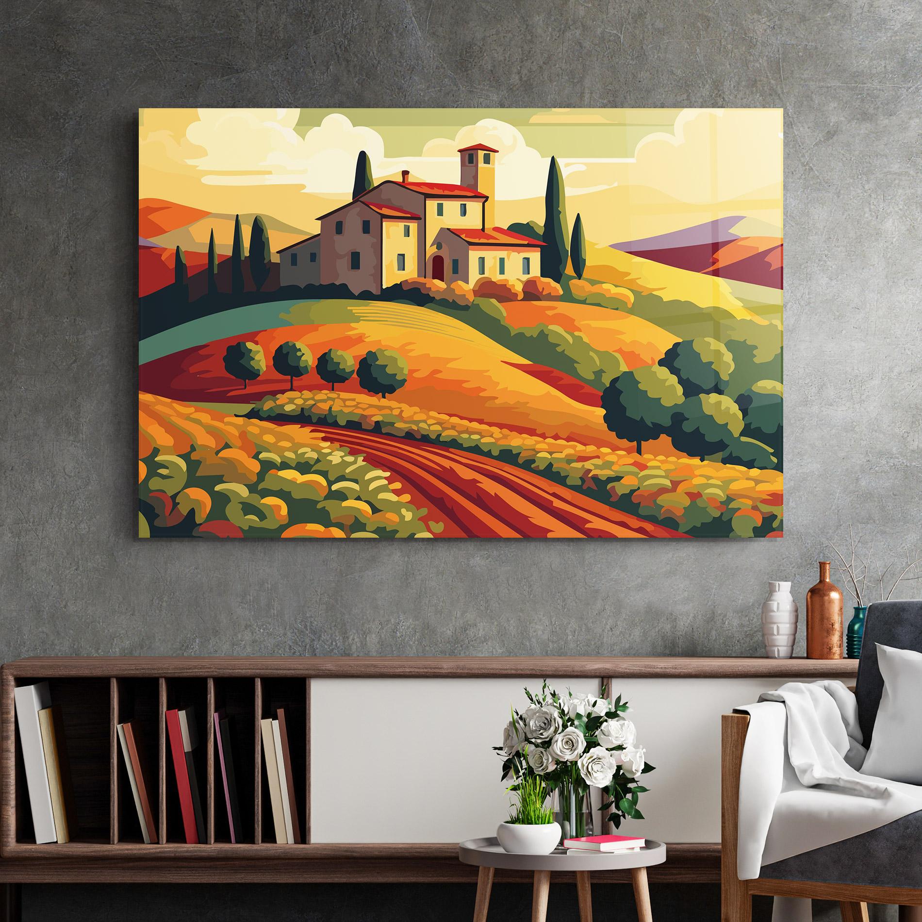 Tablou Sticla Urban Autumn Art mockup 2