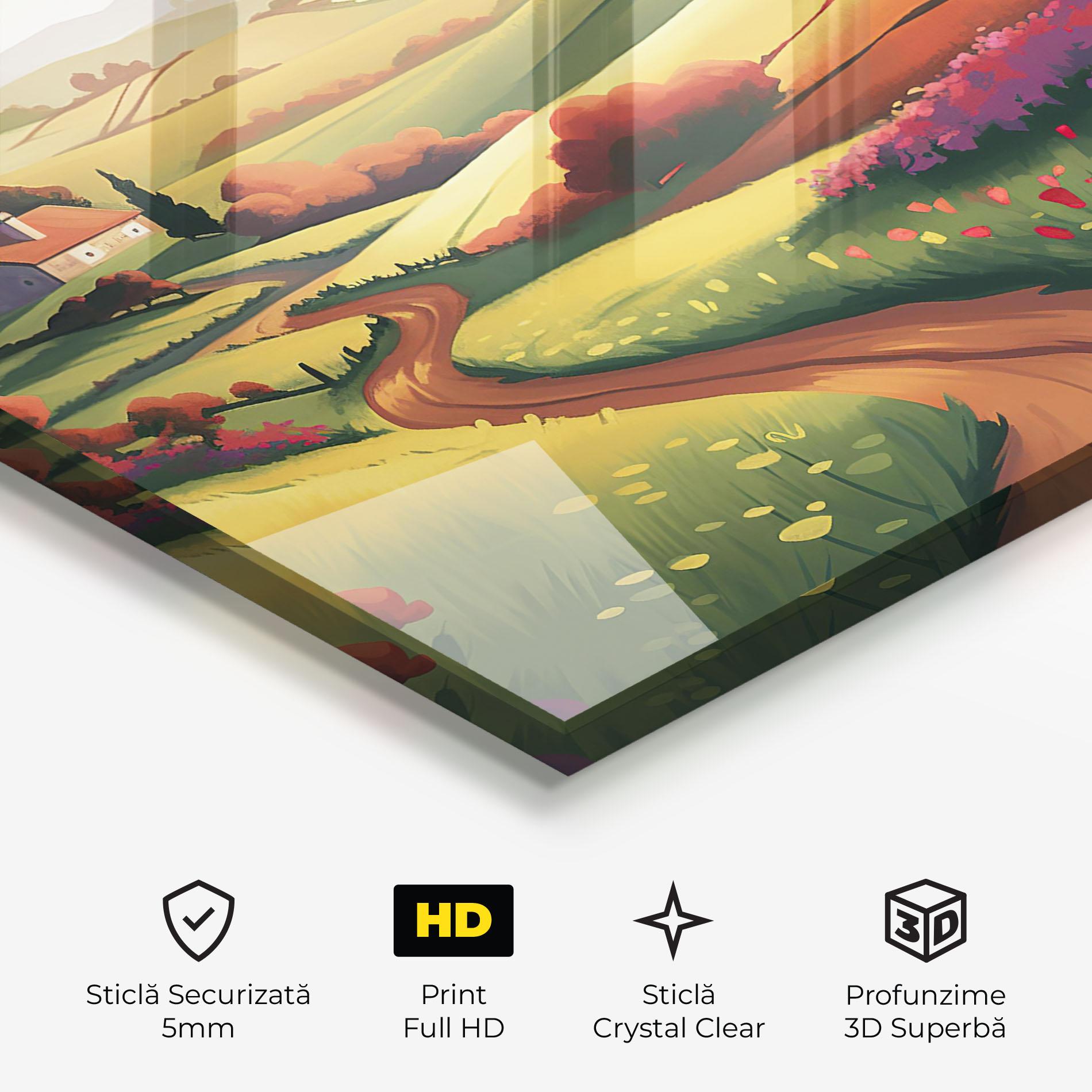 Tablou Sticla Countryside Charm mockup 3