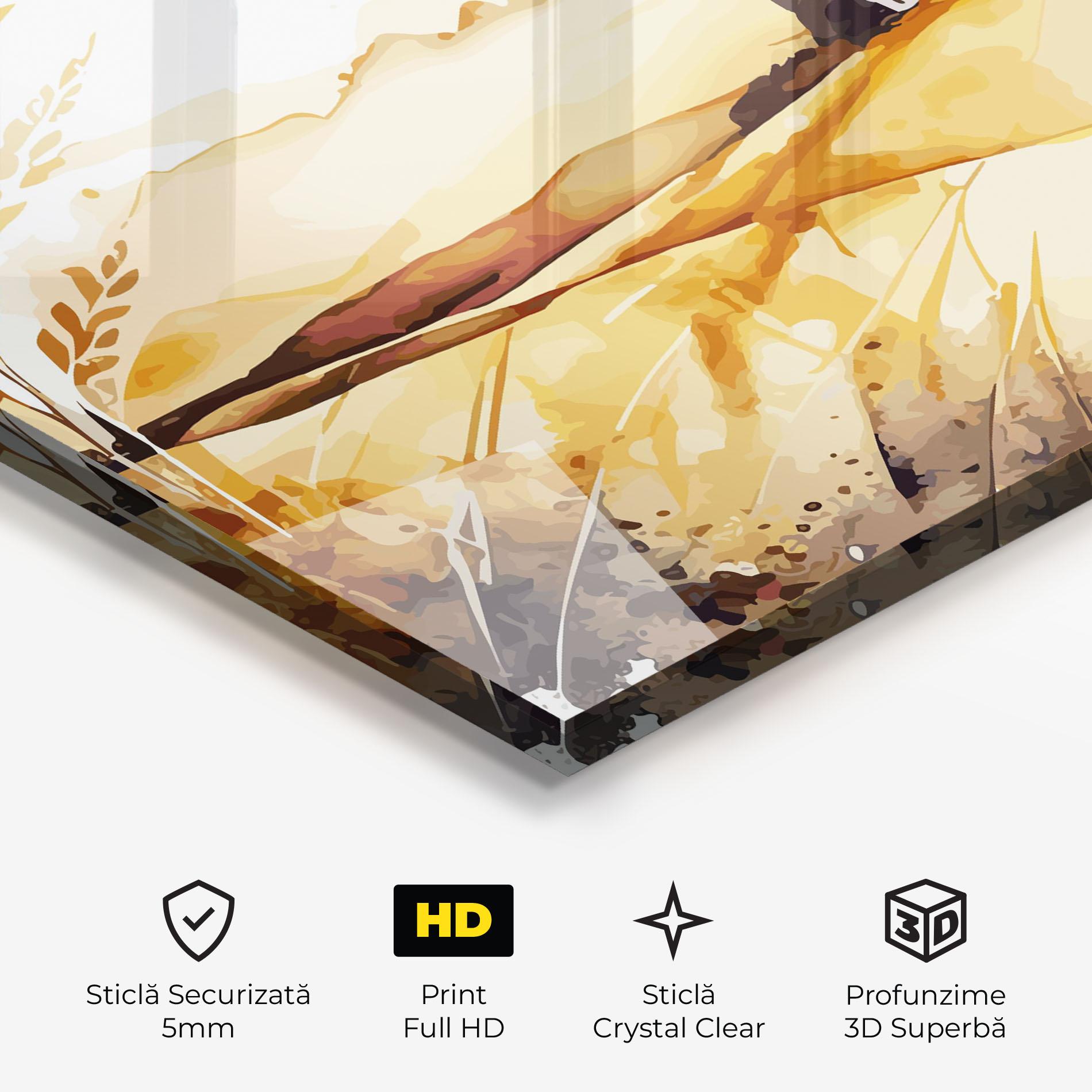 Tablou Sticla Crops Field mockup 3