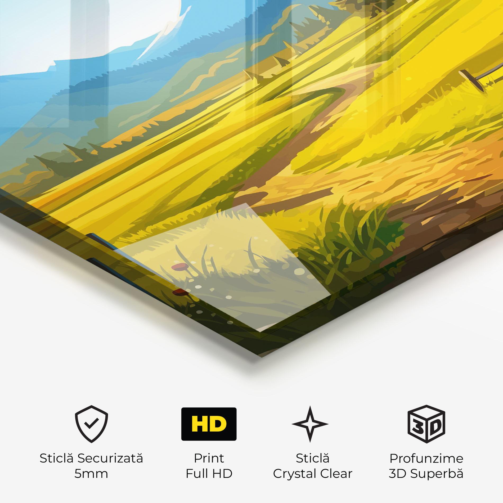 Tablou Sticla Daylight Rural View mockup 3