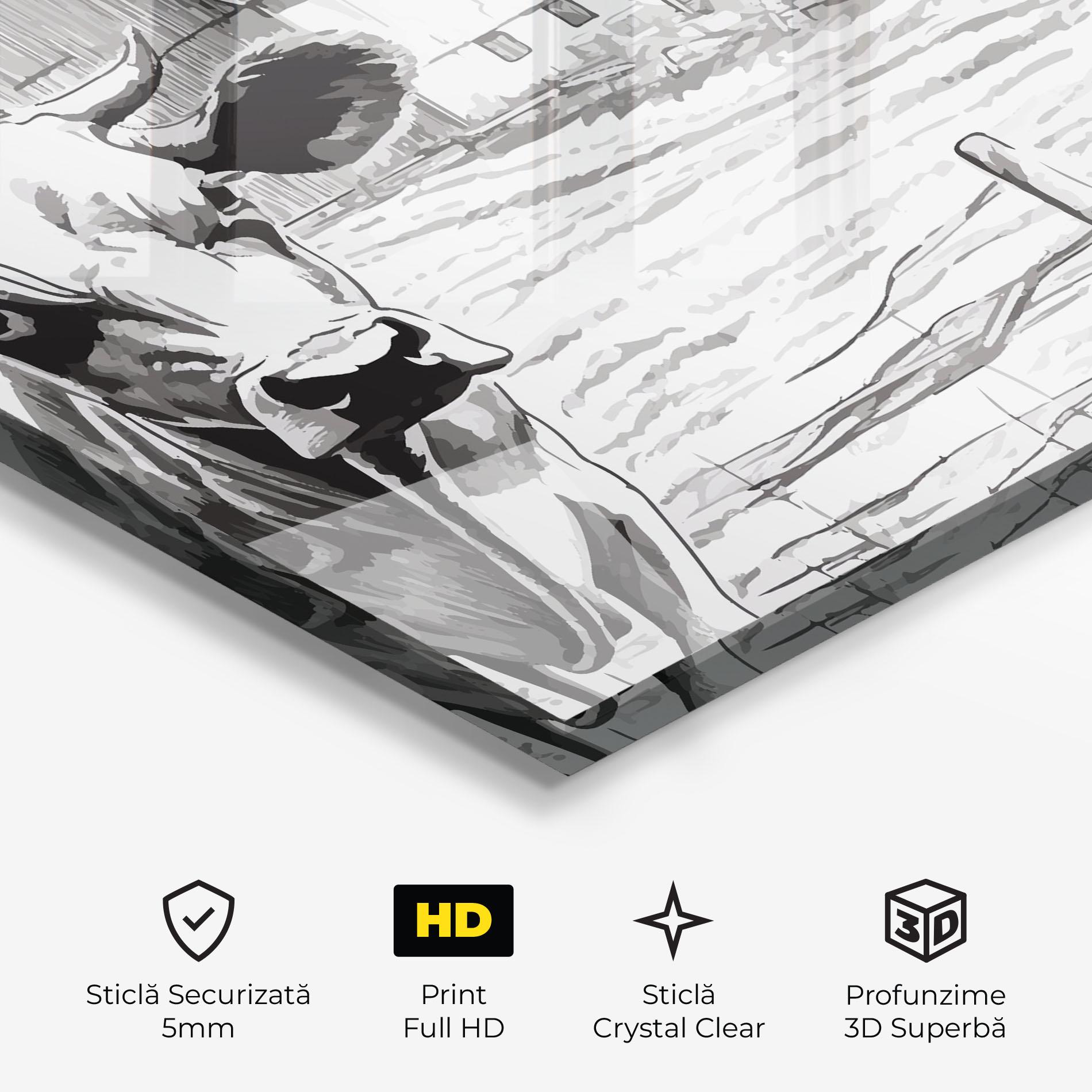 Tablou Sticla Farm Cow mockup 3