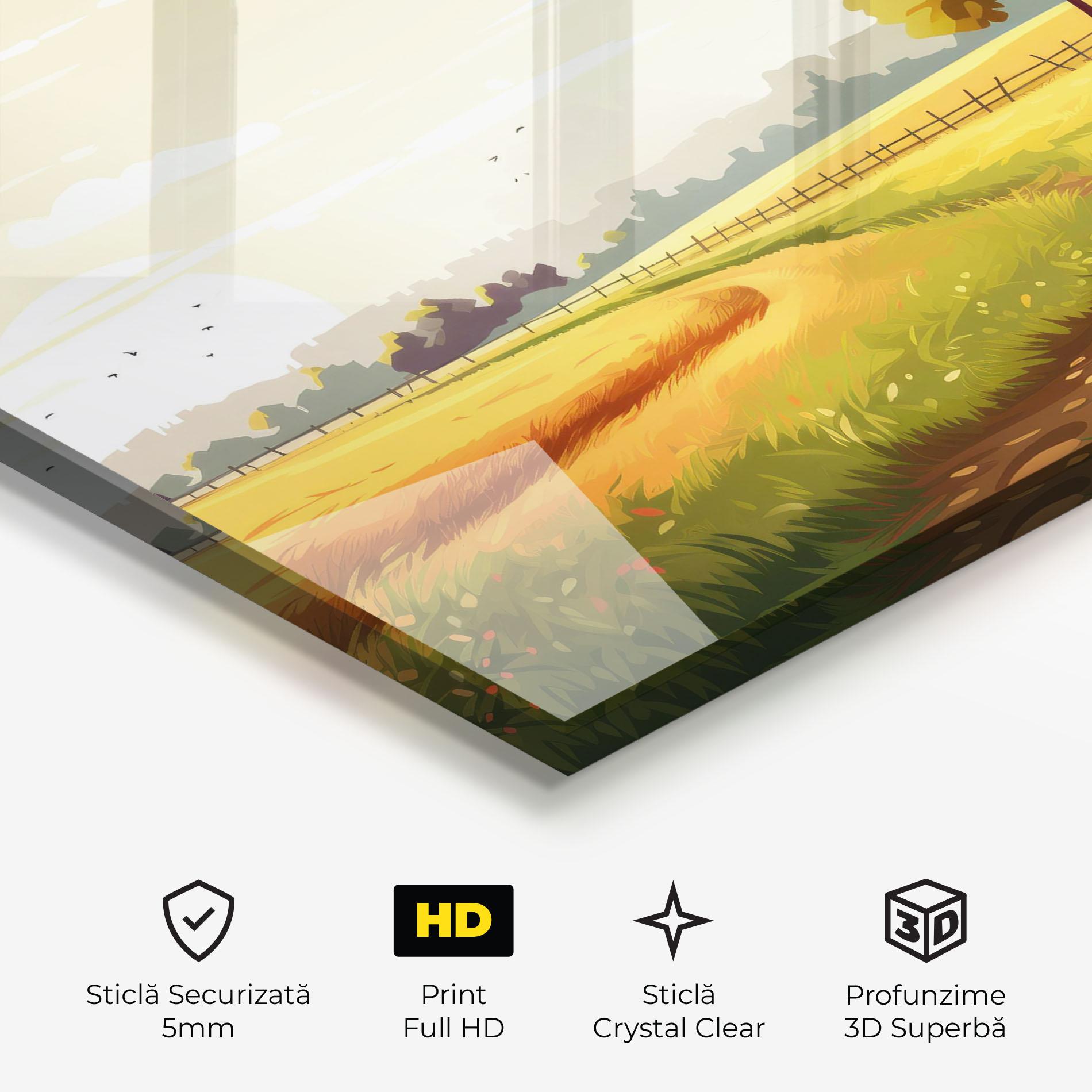 Tablou Sticla Grazing Farm mockup 3