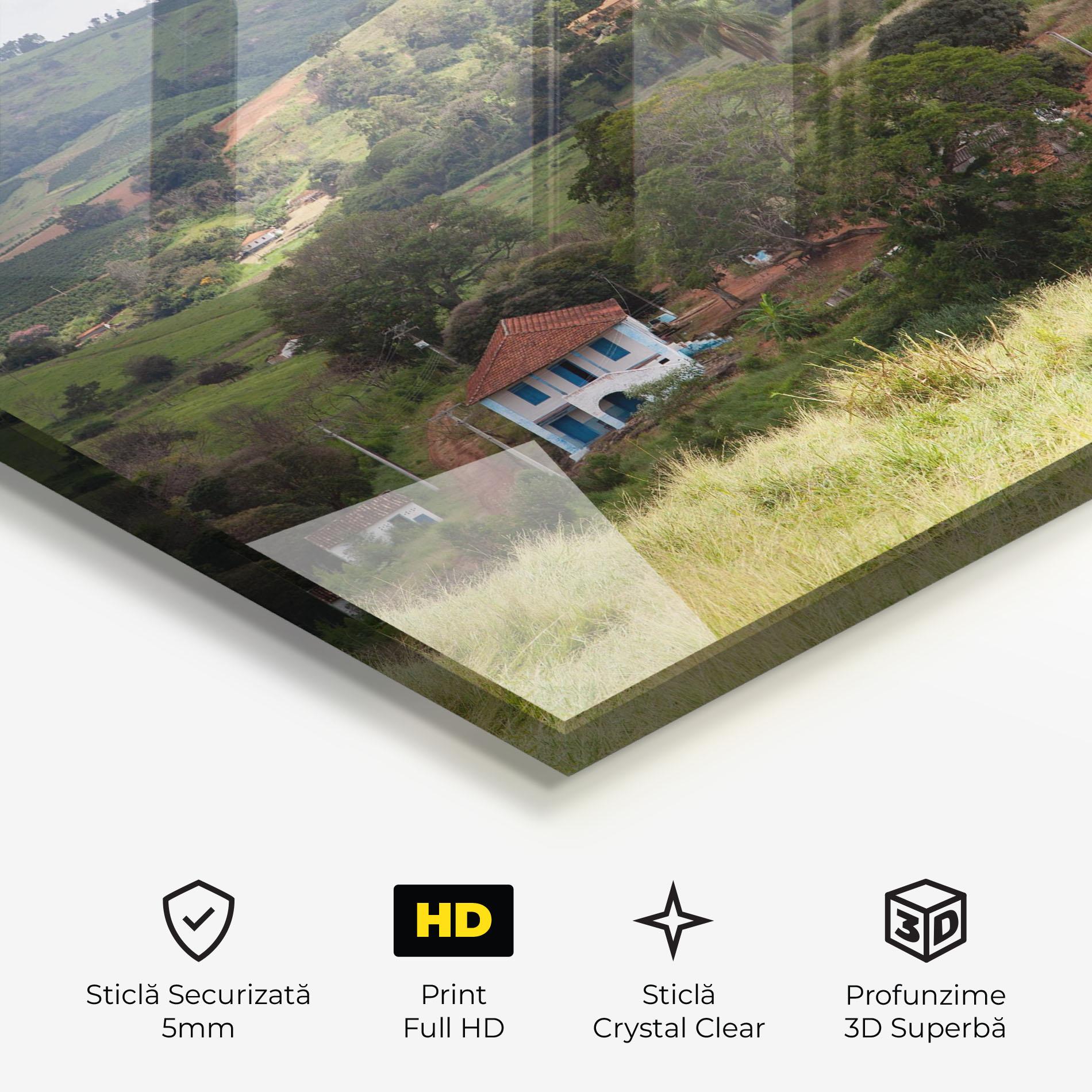 Tablou Sticla Green Countryside mockup 3