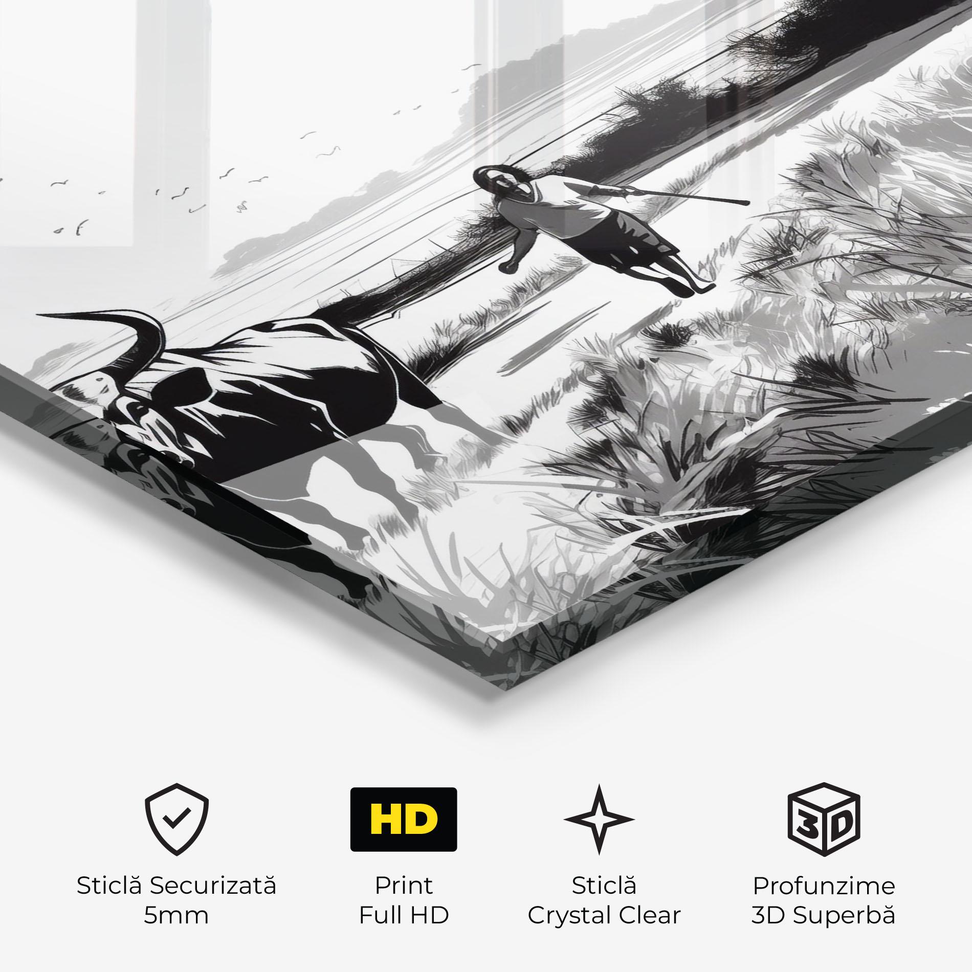 Tablou Sticla Monochrome View mockup 3