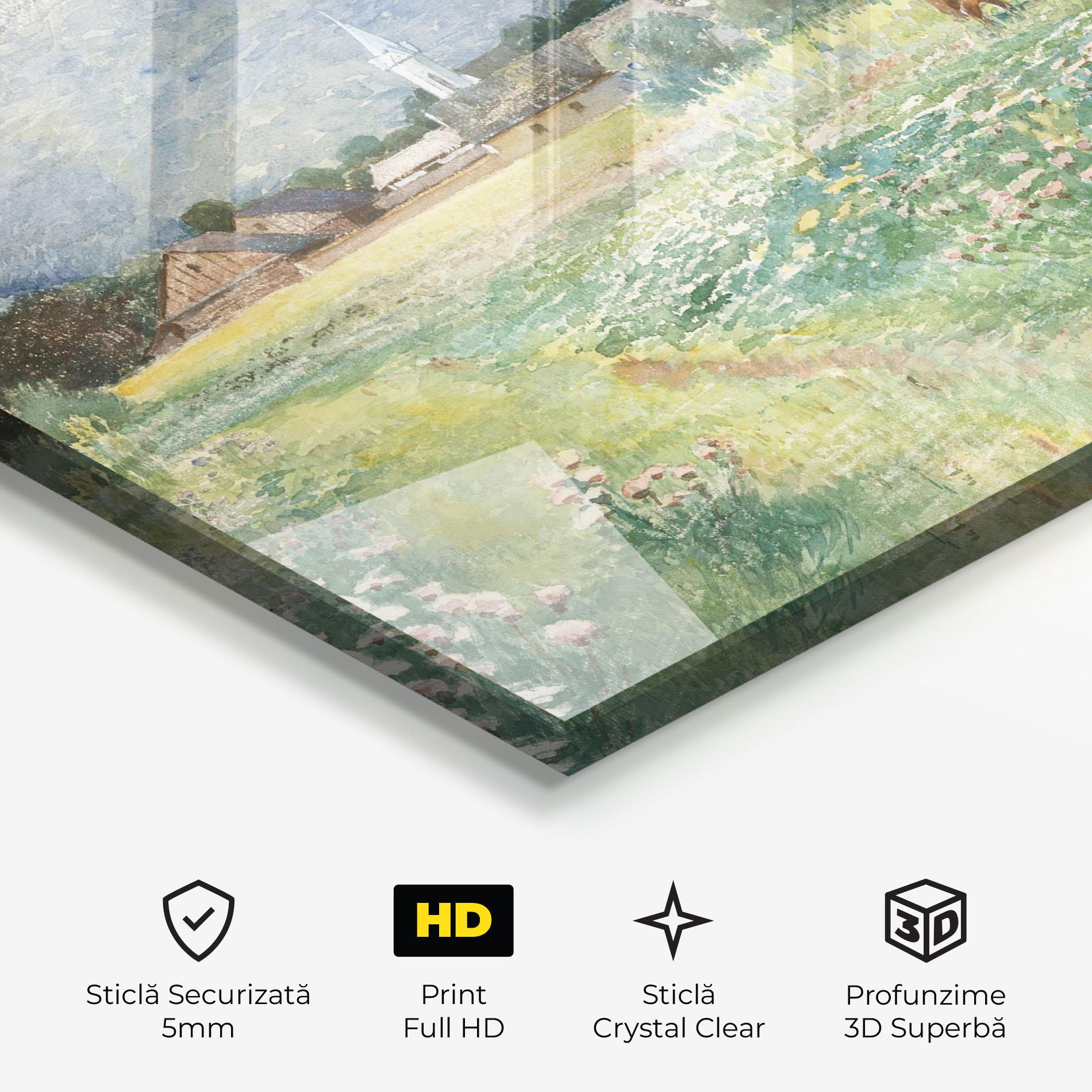 Tablou Sticla Rural Painting Art mockup 3