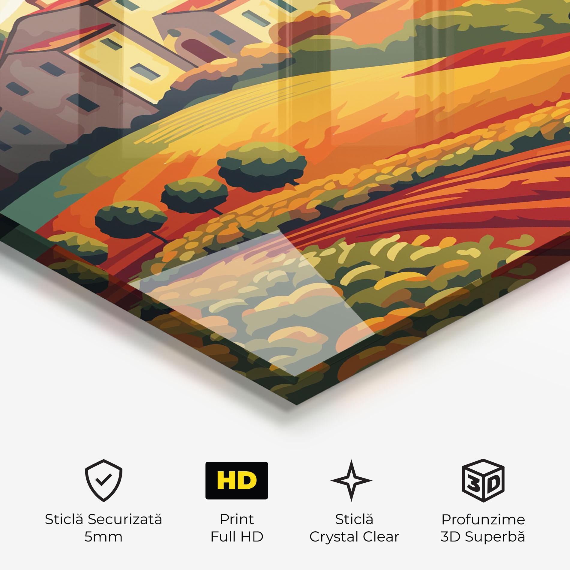 Tablou Sticla Urban Autumn Art mockup 3