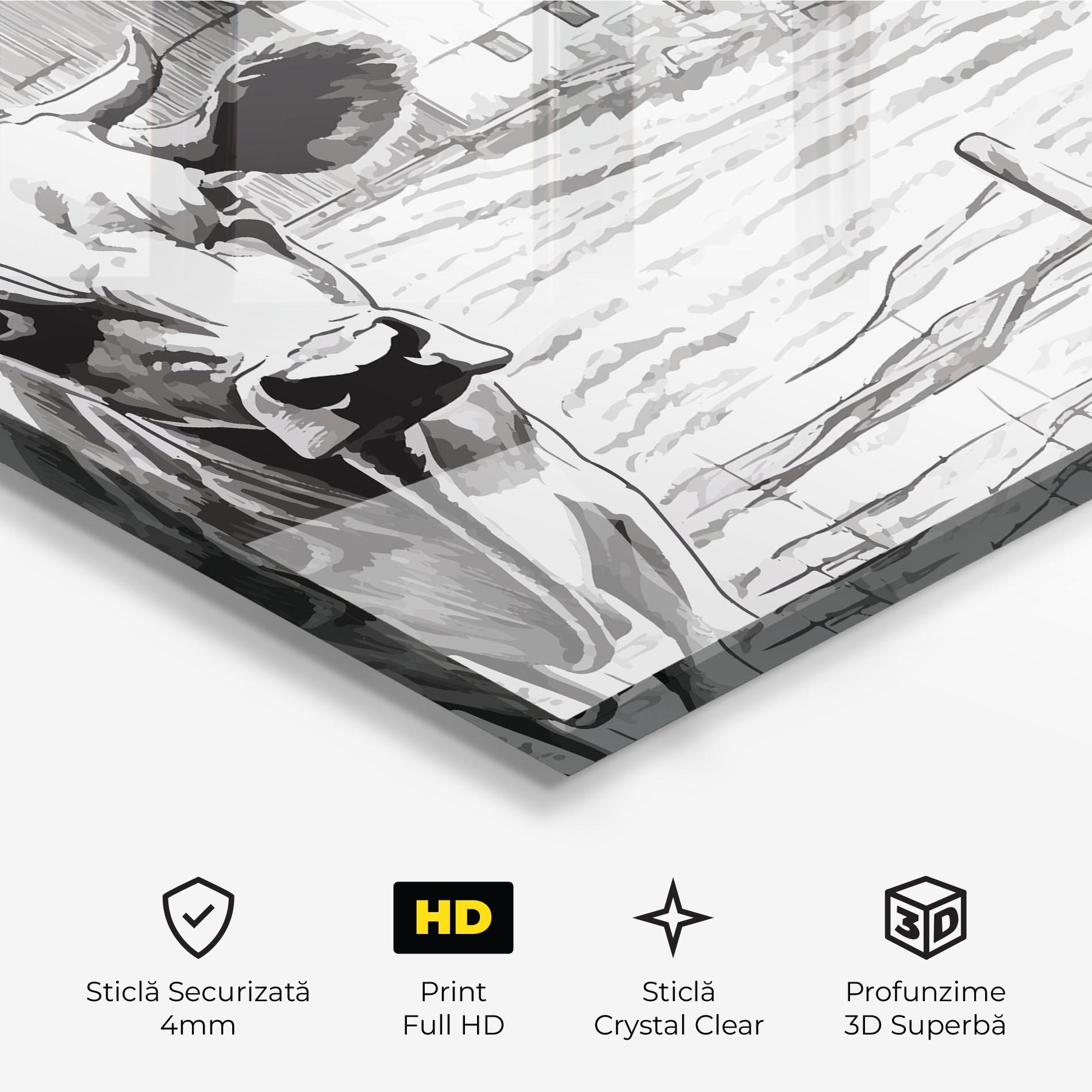 Tablou Sticla Farm Cow mockup 3