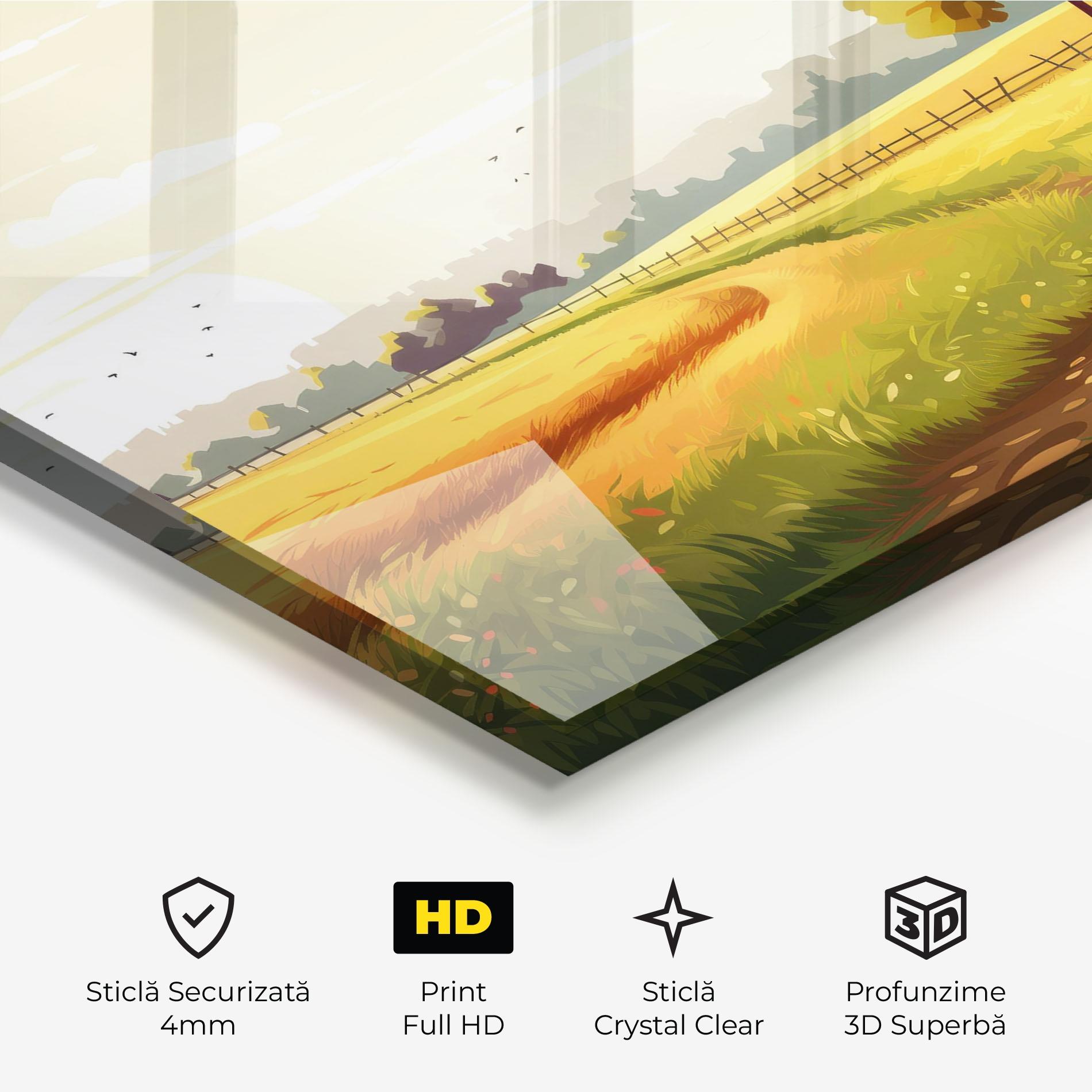 Tablou Sticla Grazing Farm mockup 3