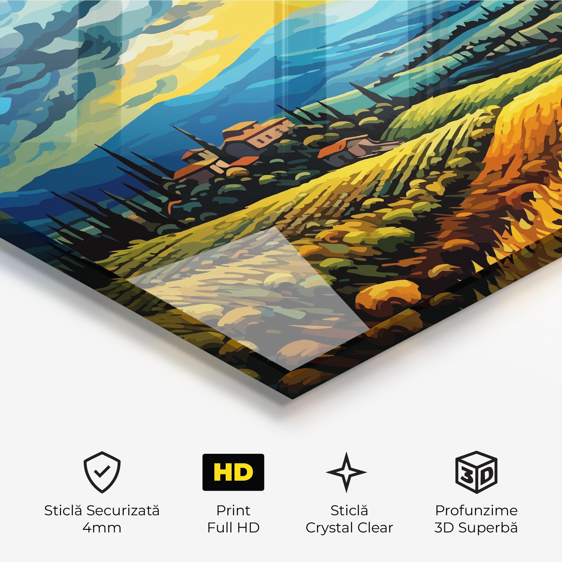 Tablou Sticla Rural Fantasy View mockup 3