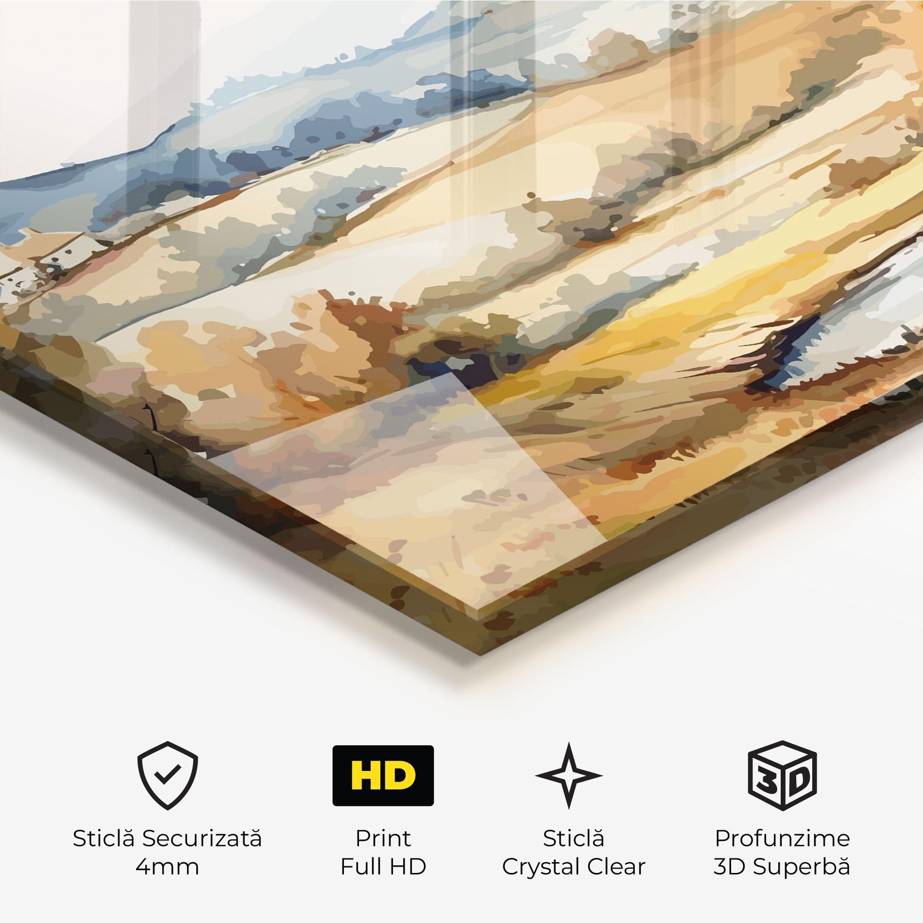 Tablou Sticla Rural Small Lake mockup 3