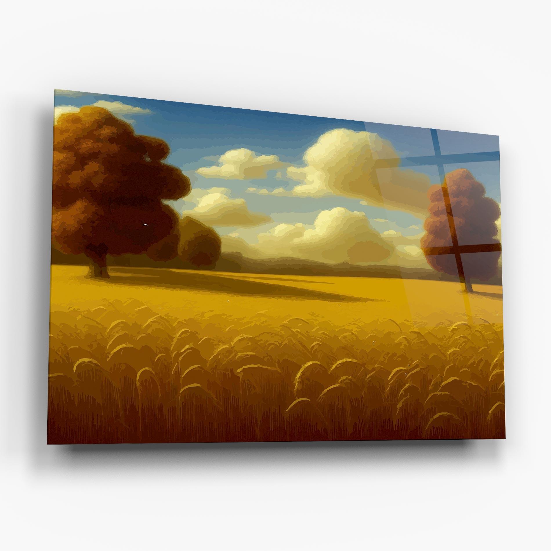 Tablou Sticla Cloud Rural Yellow mockup 6