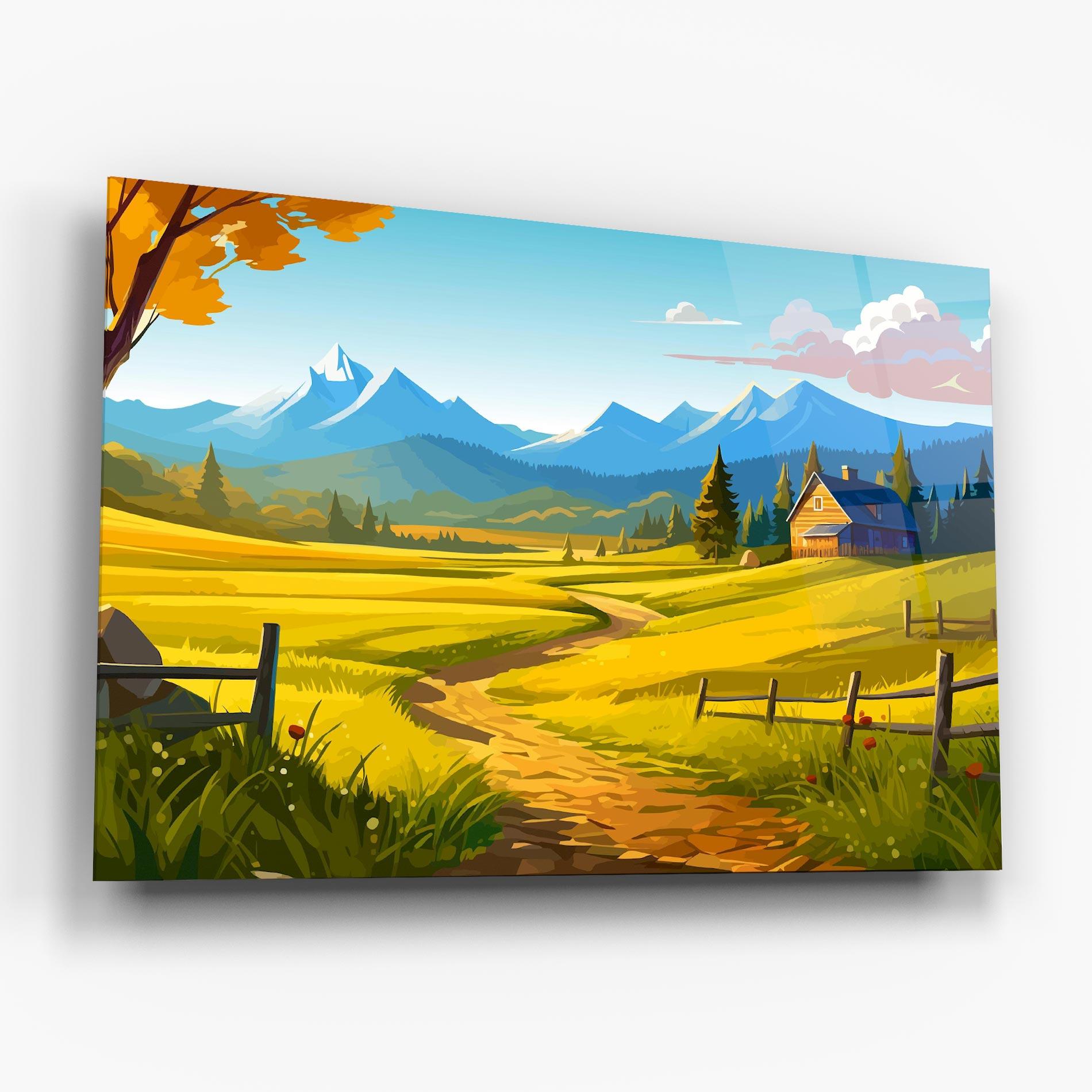 Tablou Sticla Daylight Rural View mockup 6