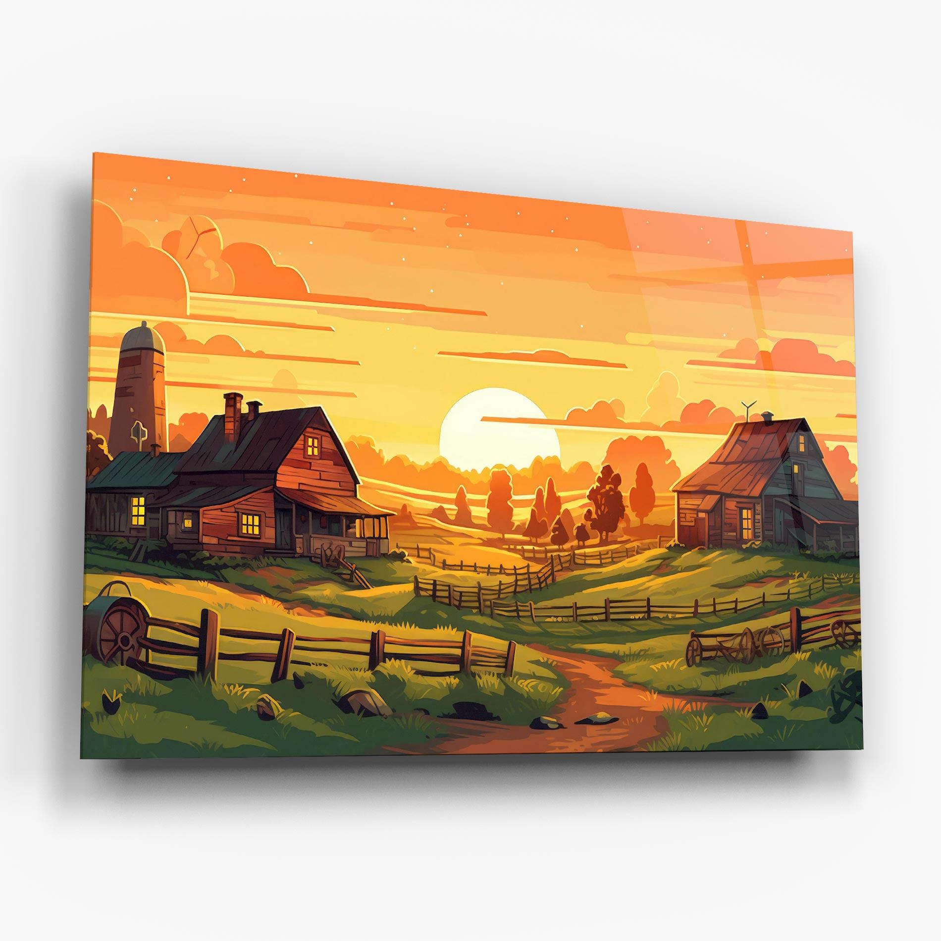 Tablou Sticla Farmhouse Sunlight mockup 6