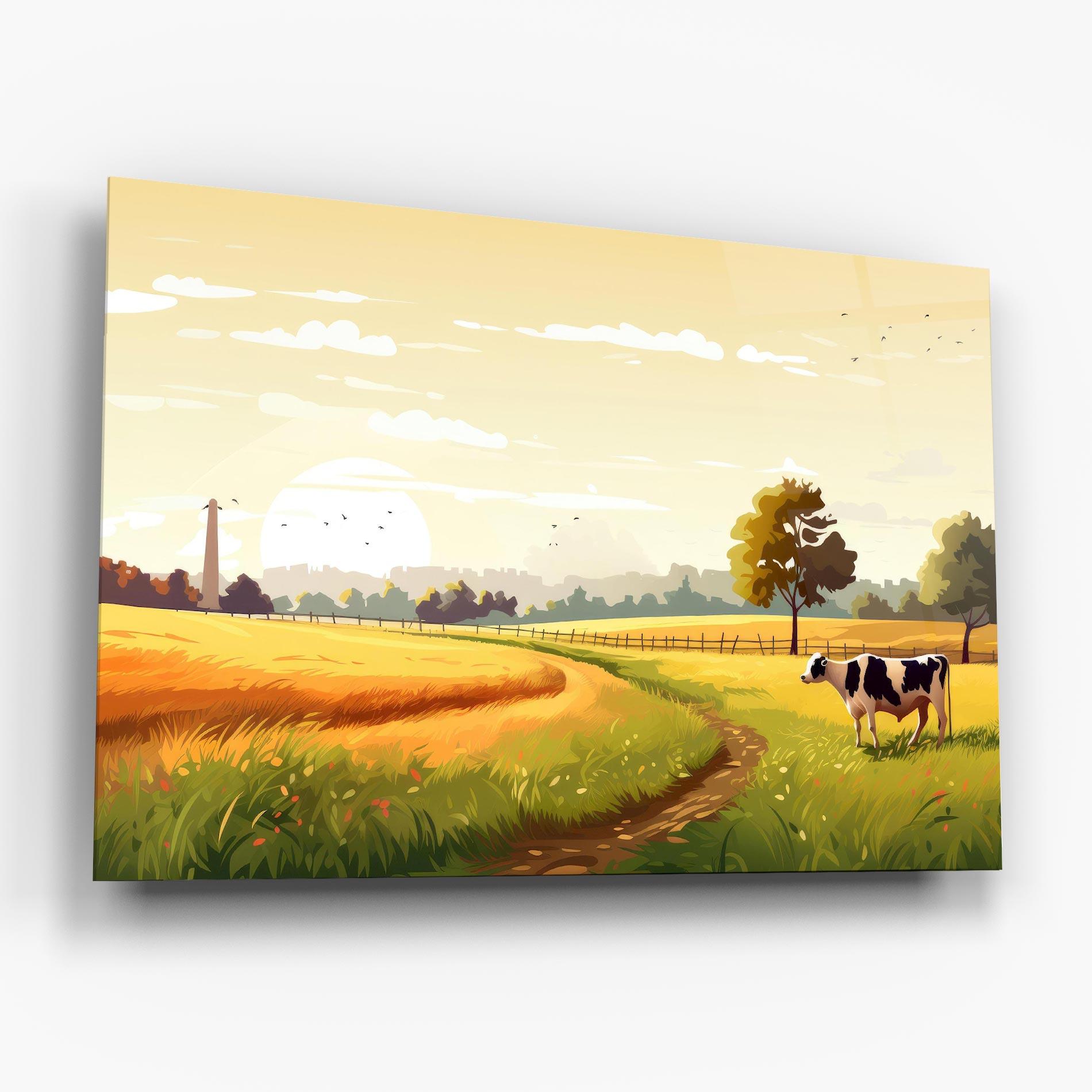 Tablou Sticla Grazing Farm mockup 6