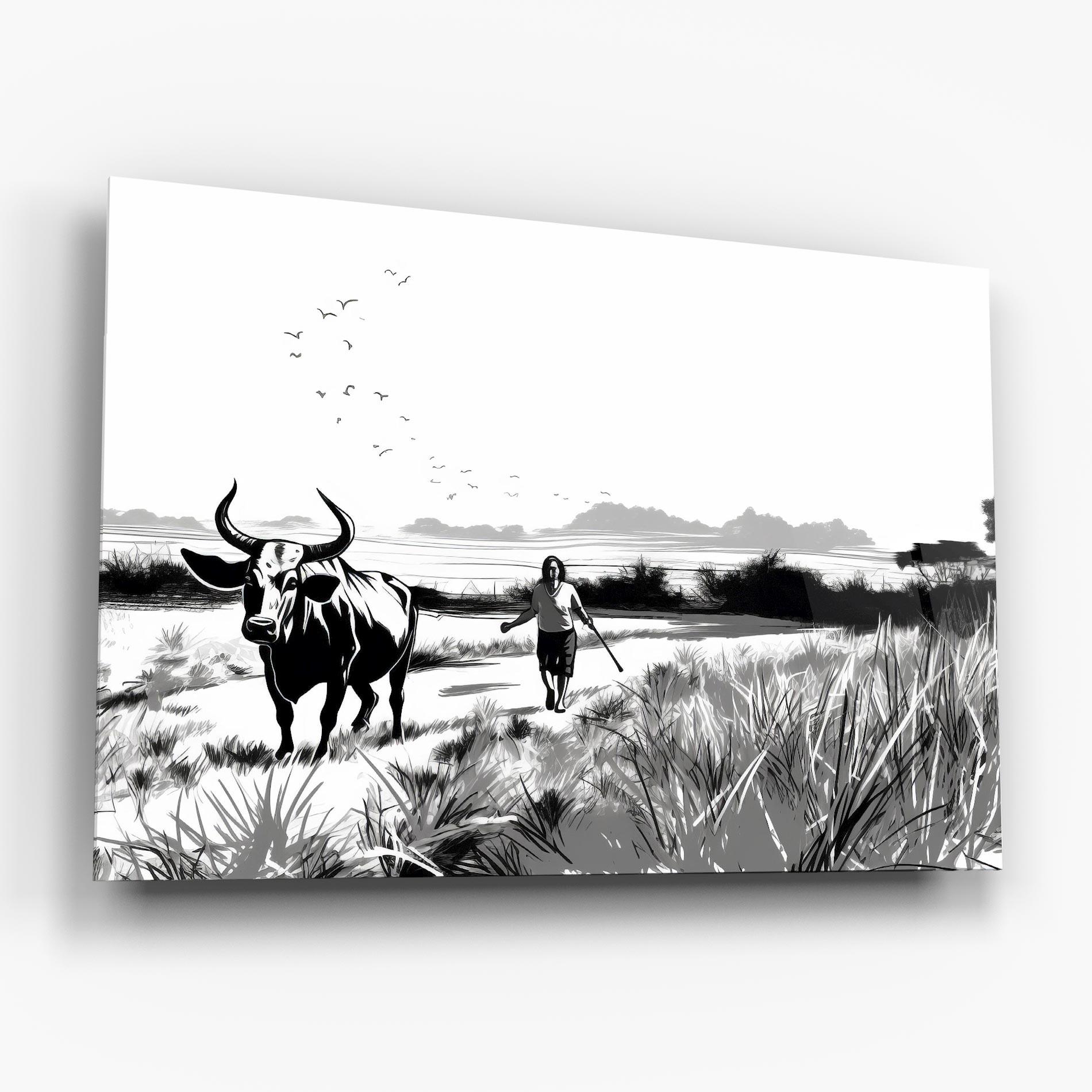 Tablou Sticla Monochrome View mockup 6