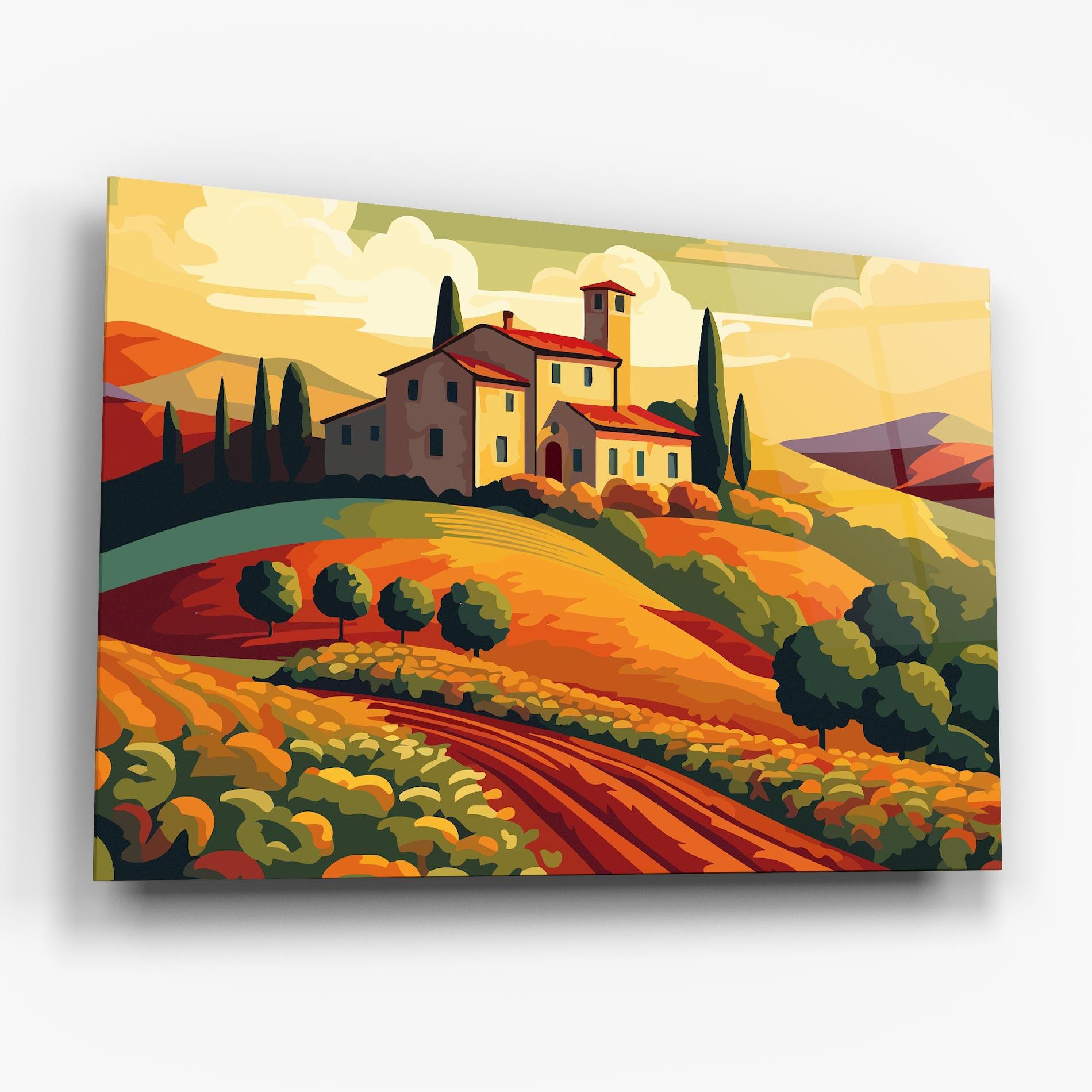 Tablou Sticla Urban Autumn Art mockup 6