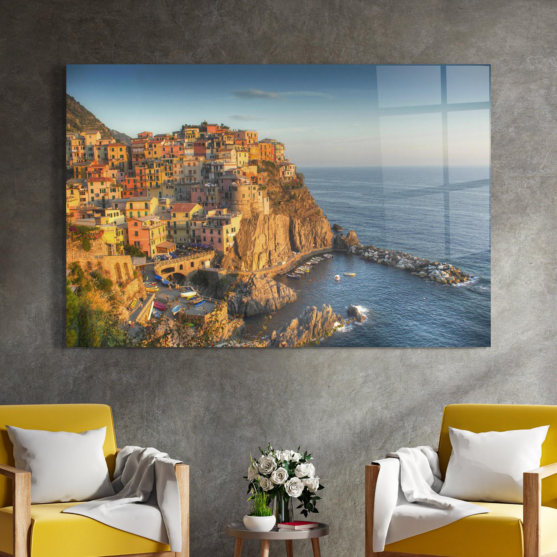 Tablou Sticla Cinque Terrre mockup 4