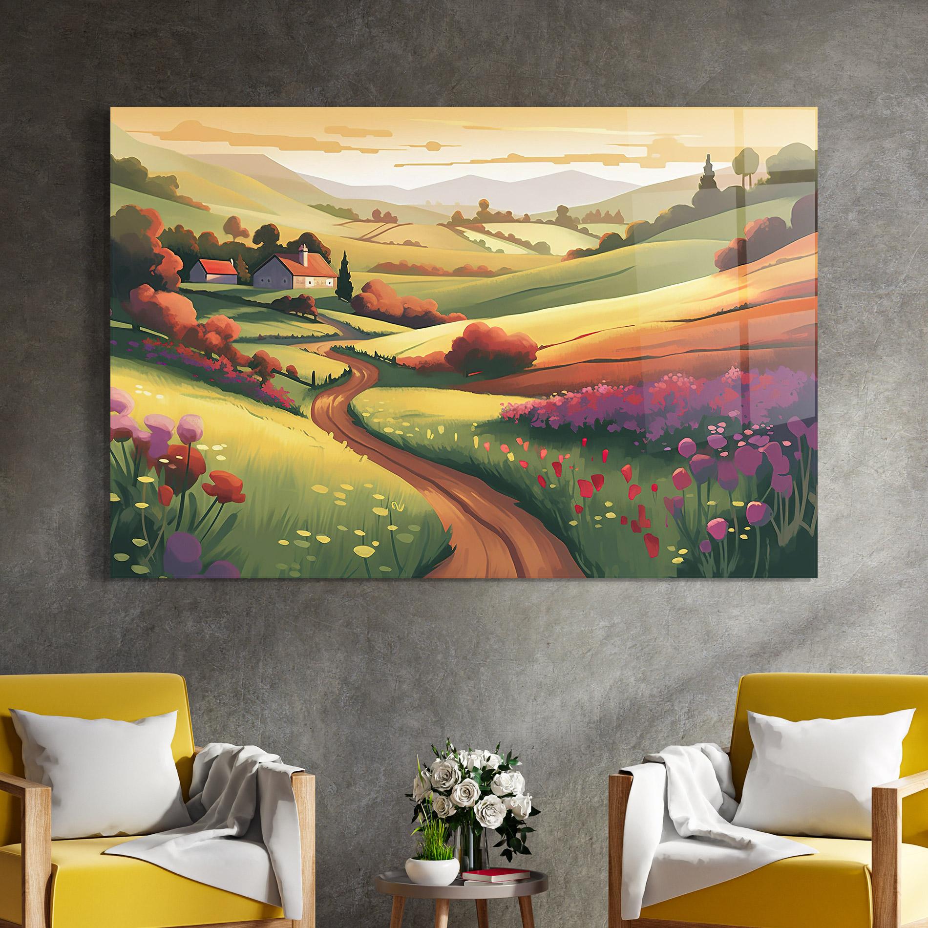 Tablou Sticla Countryside Charm mockup 4