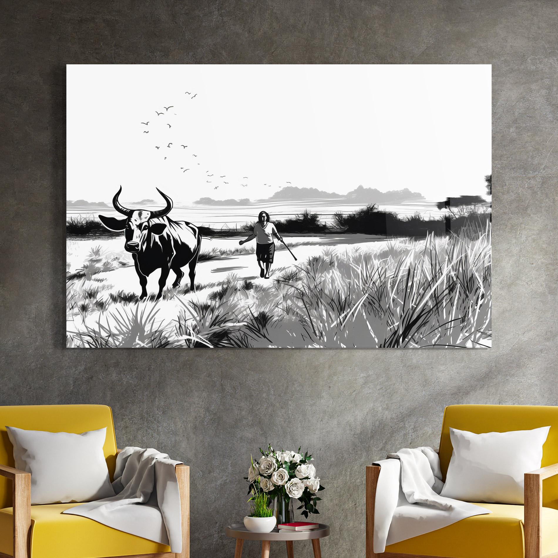 Tablou Sticla Monochrome View mockup 4