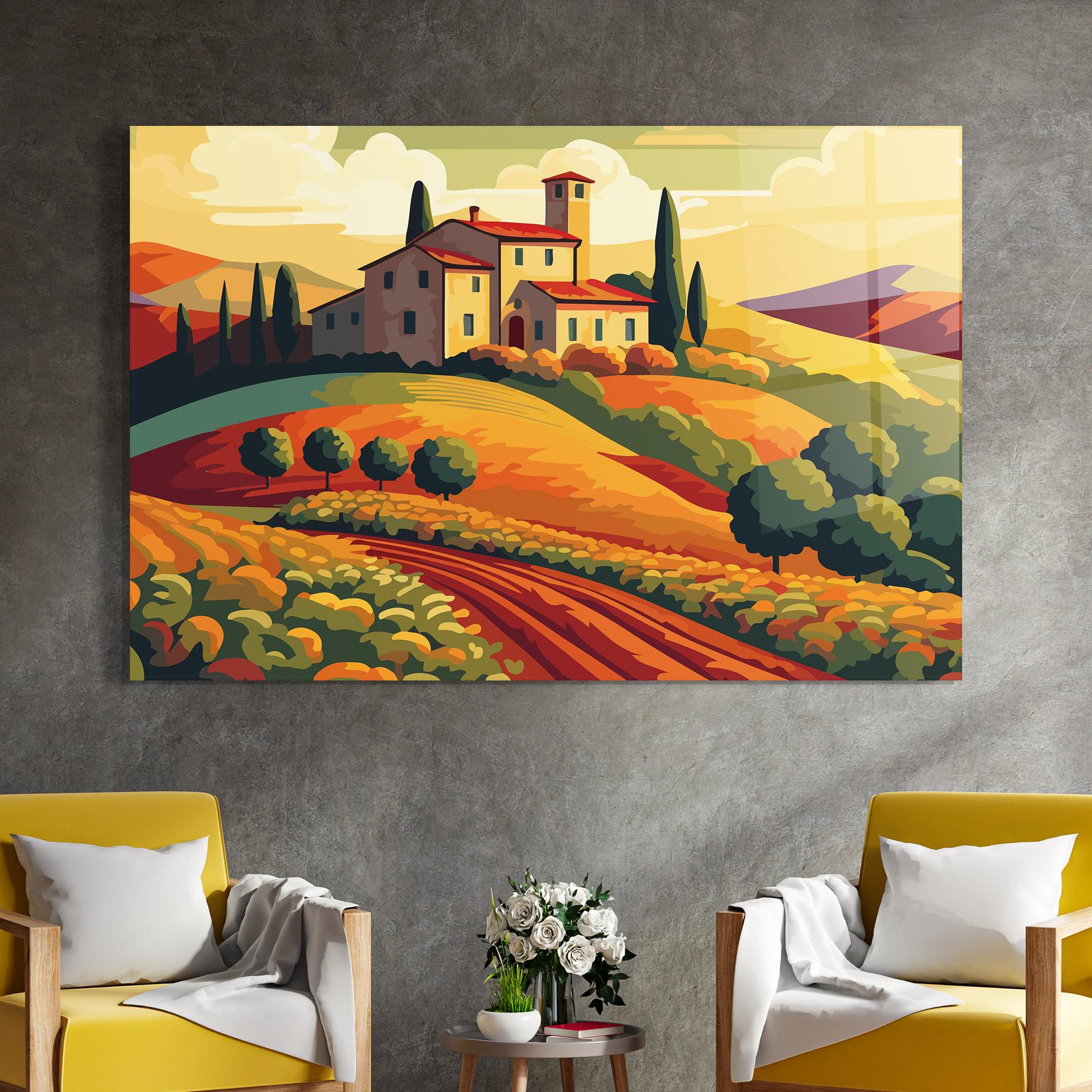 Tablou Sticla Urban Autumn Art mockup 4