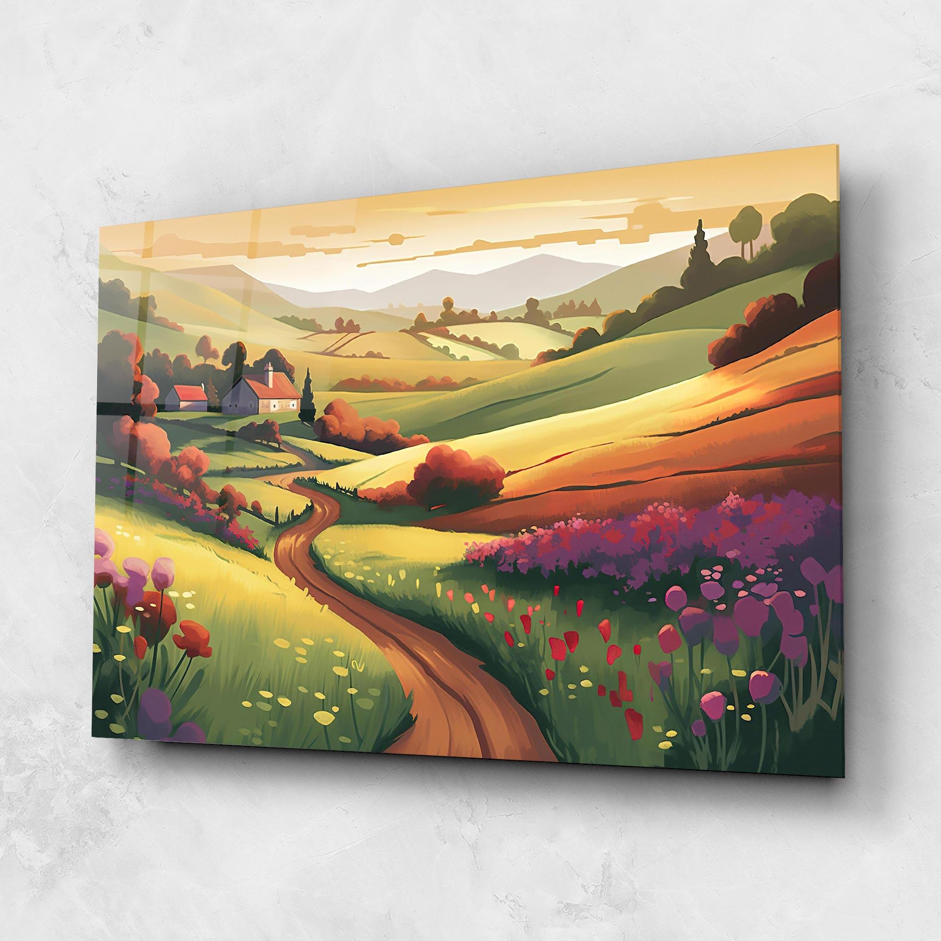 Tablou Sticla Countryside Charm mockup 1