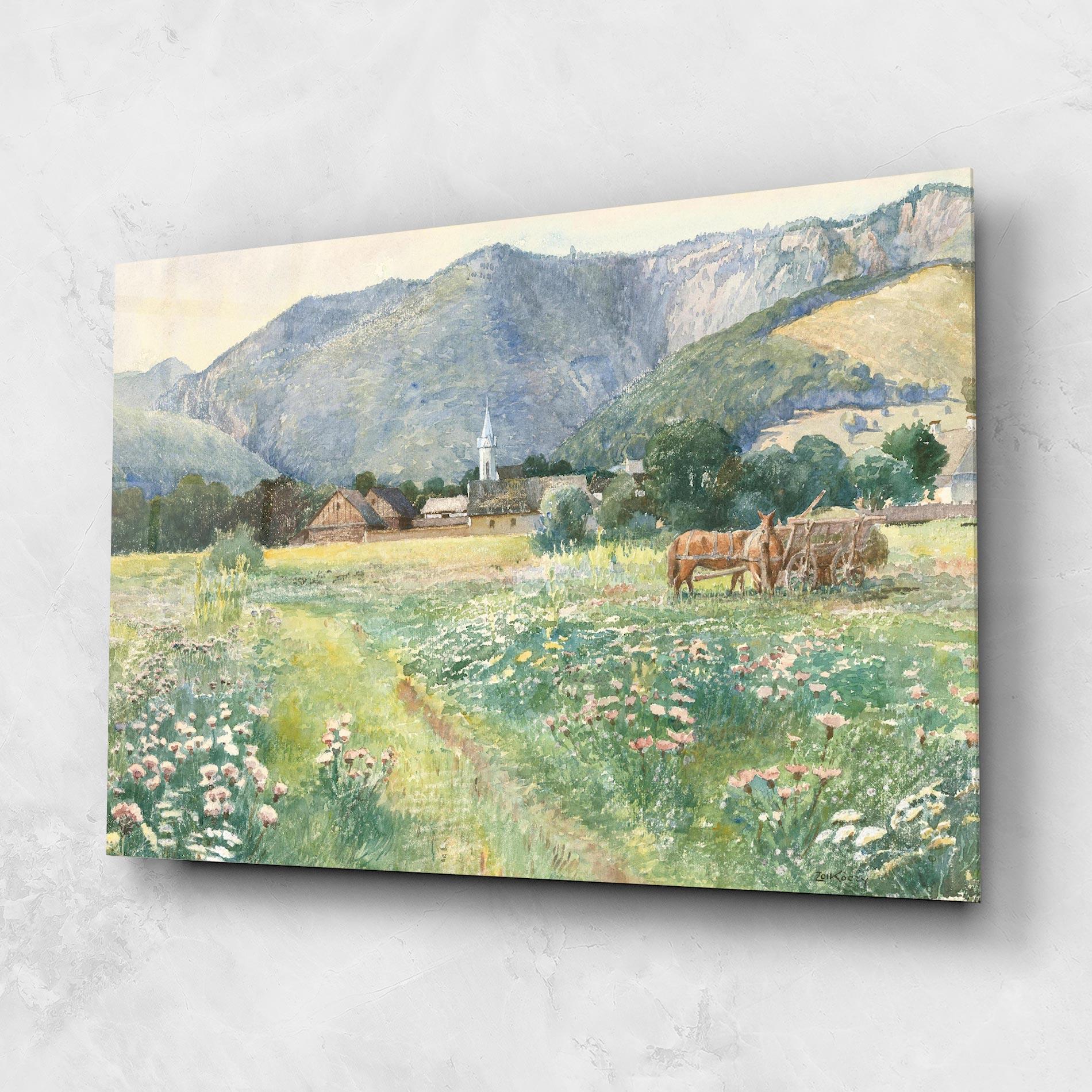 Tablou Sticla Rural Painting Art mockup 1