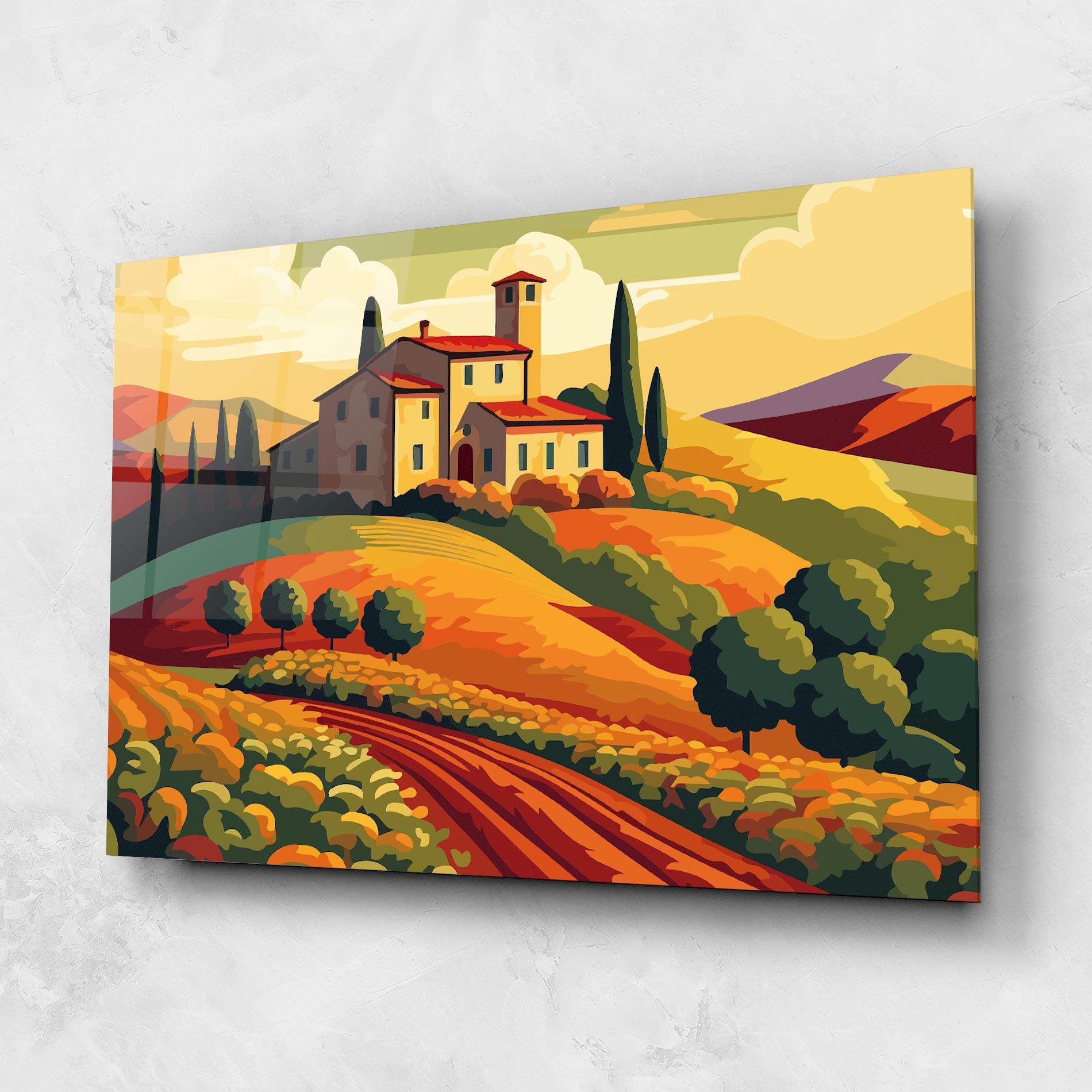 Tablou Sticla Urban Autumn Art mockup 1