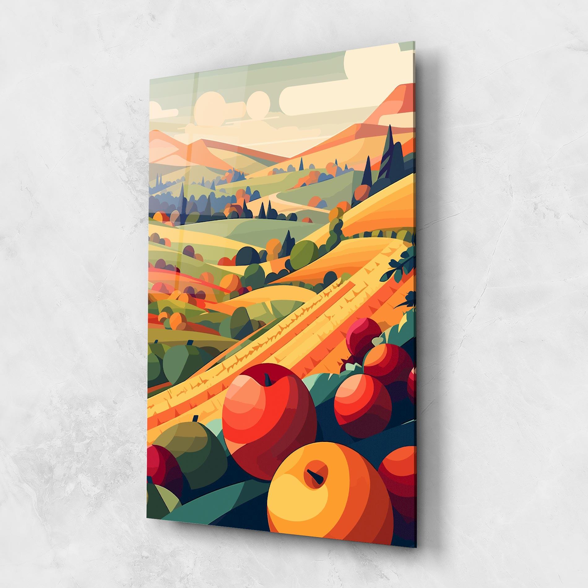 Tablou Sticla Autumn Rural Fruits mockup 1
