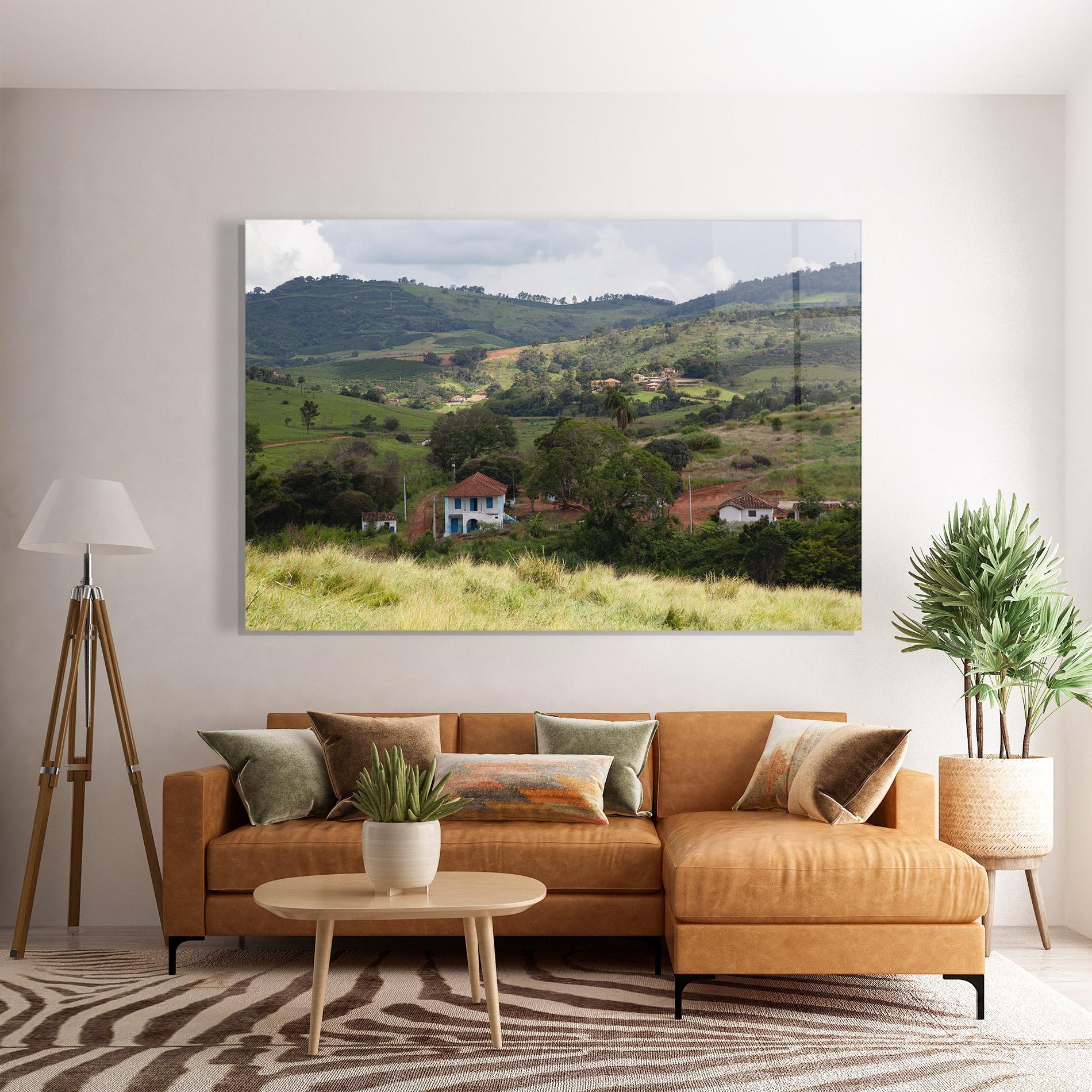 Tablou Sticla Green Countryside mockup 7