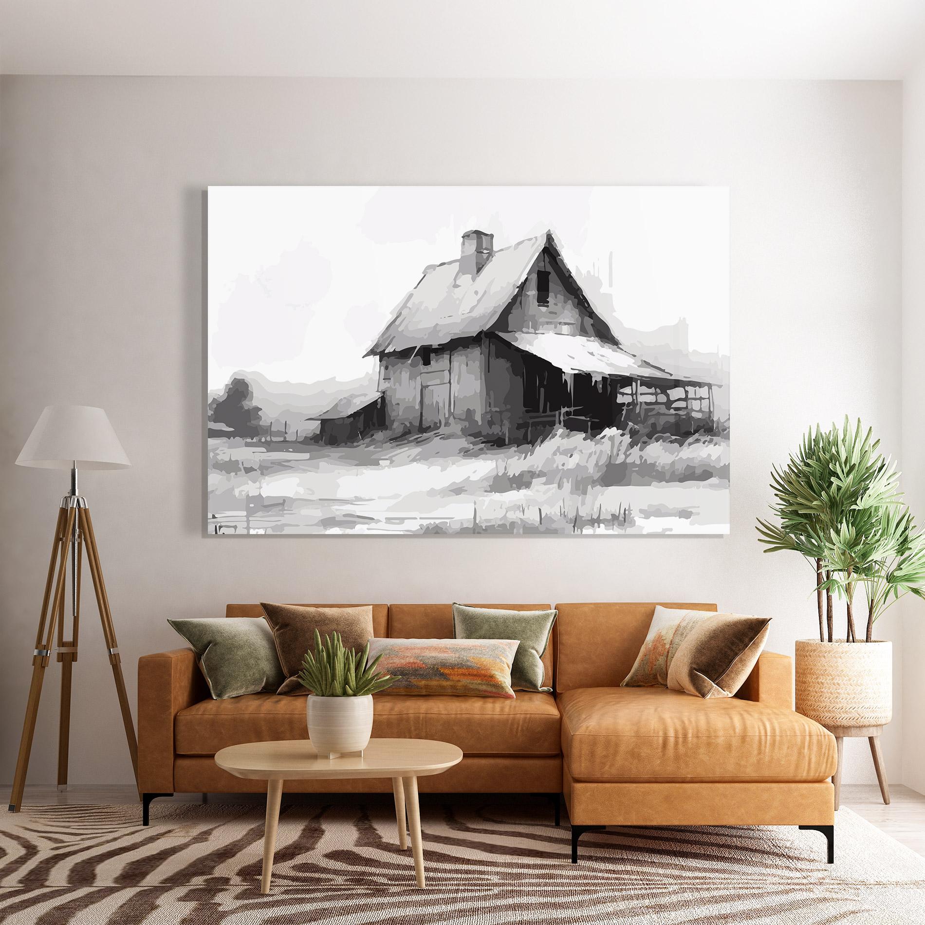 Tablou Sticla Grey Ink House mockup 7