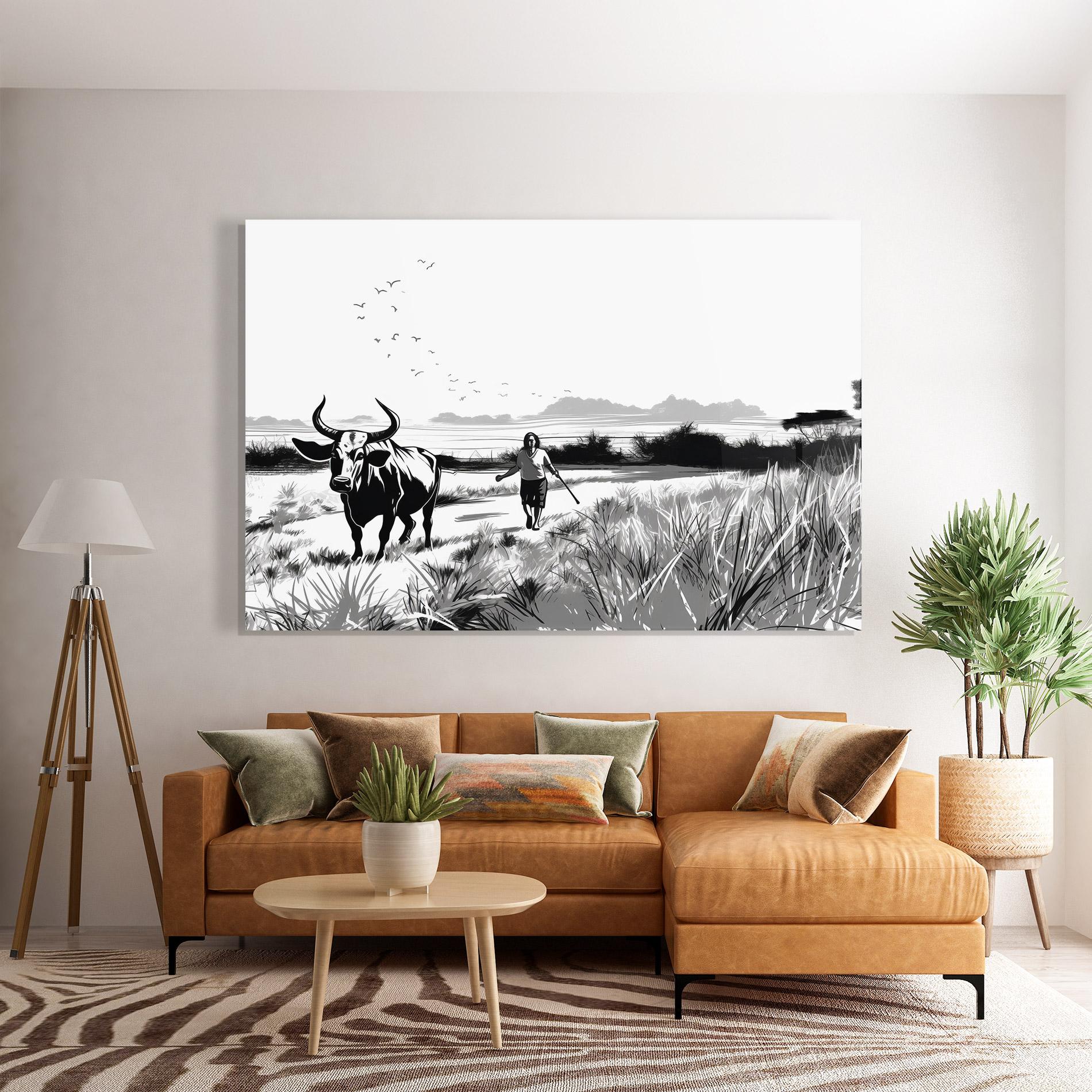 Tablou Sticla Monochrome View mockup 7