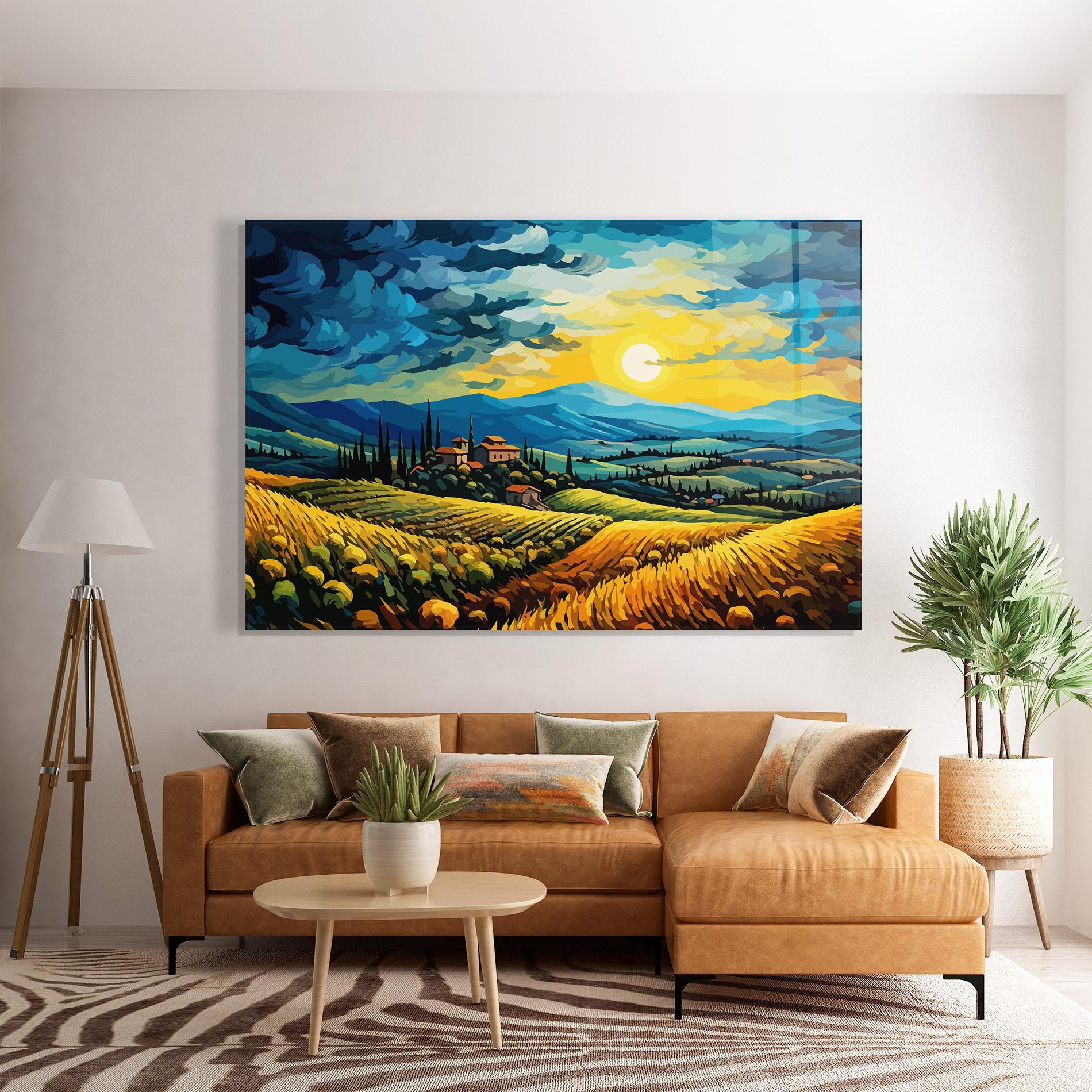 Tablou Sticla Rural Fantasy View mockup 7