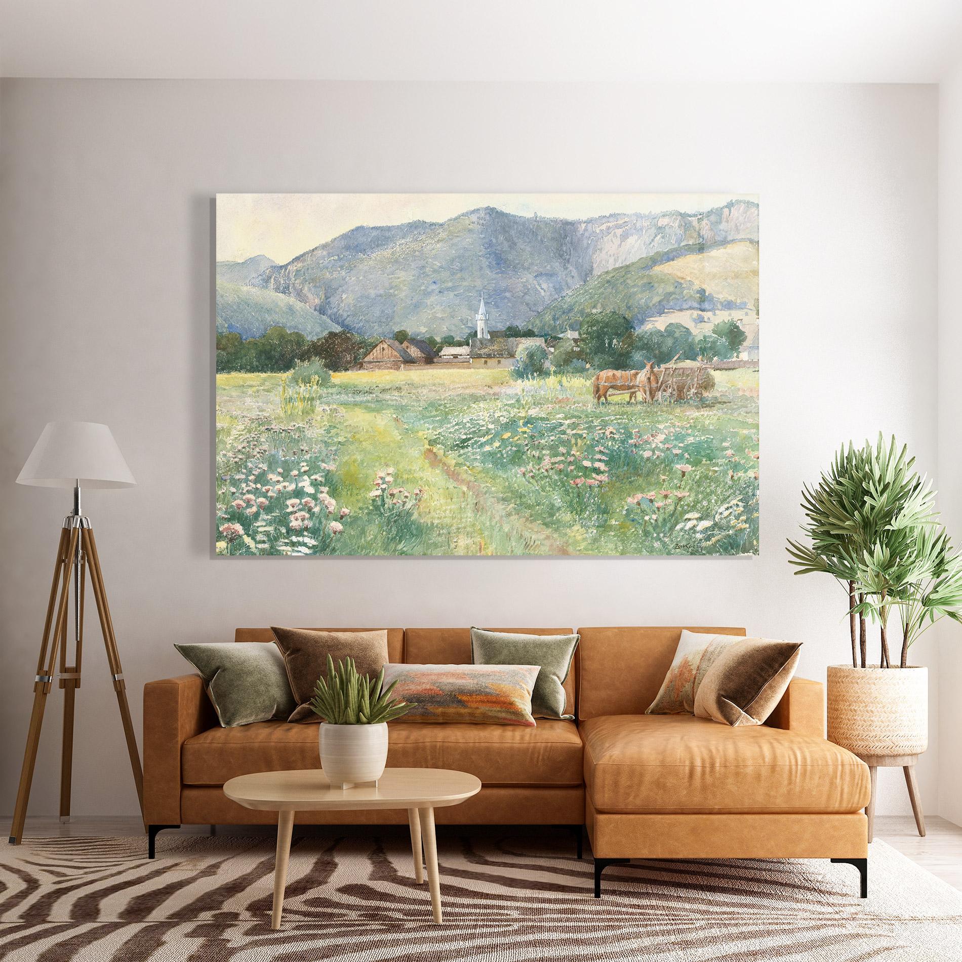 Tablou Sticla Rural Painting Art mockup 7