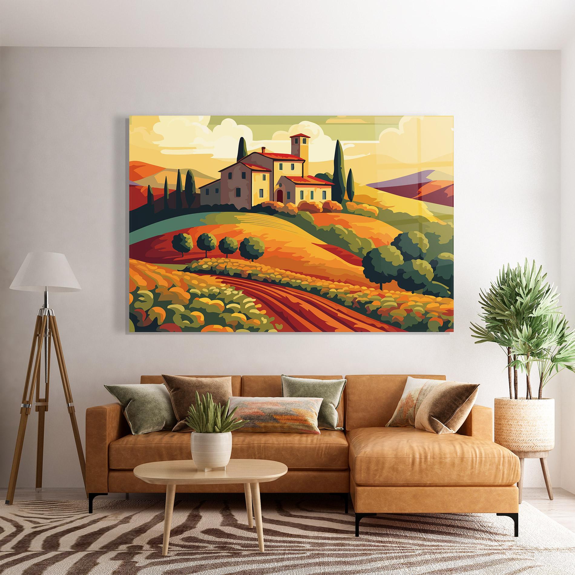 Tablou Sticla Urban Autumn Art mockup 7