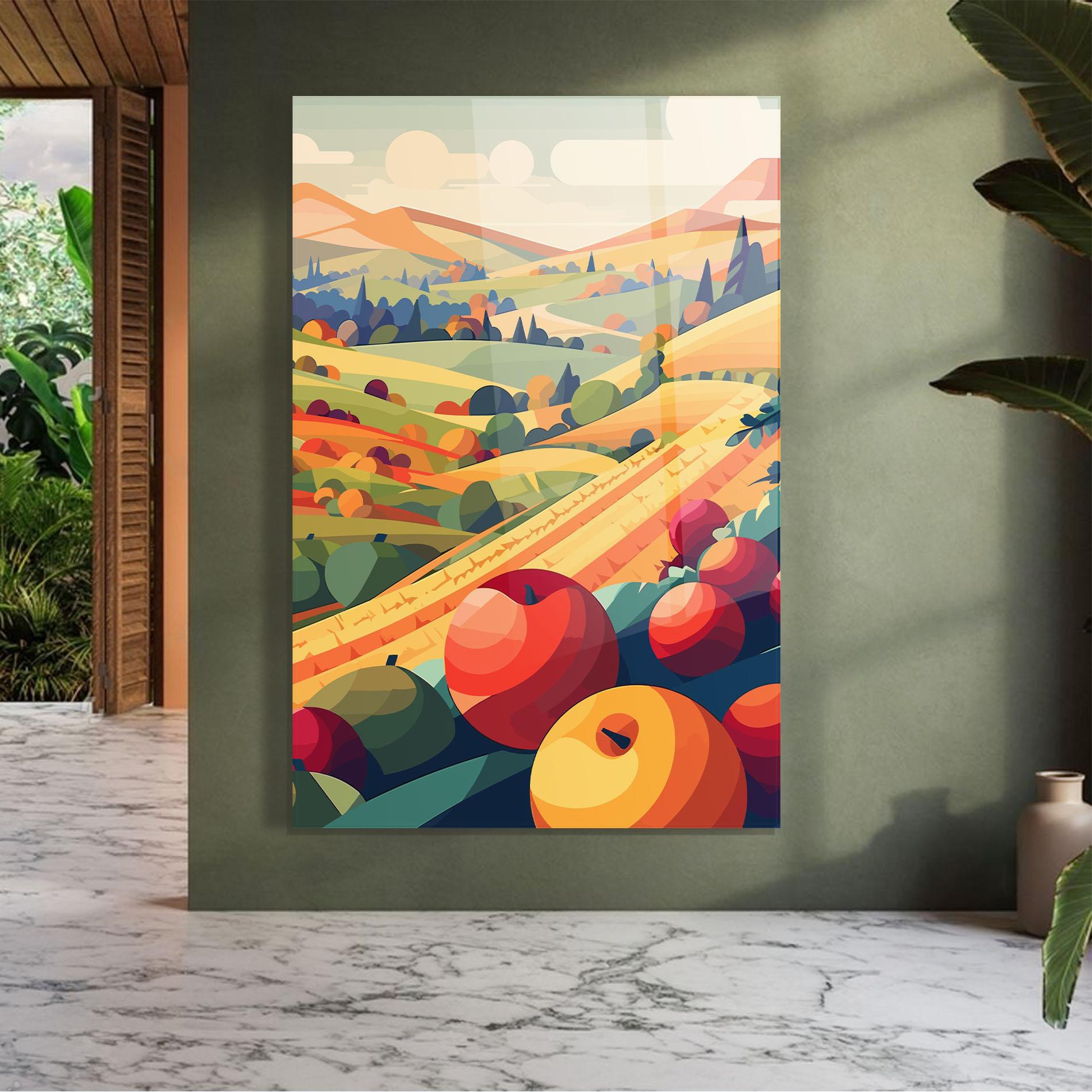 Tablou Sticla Autumn Rural Fruits mockup 7