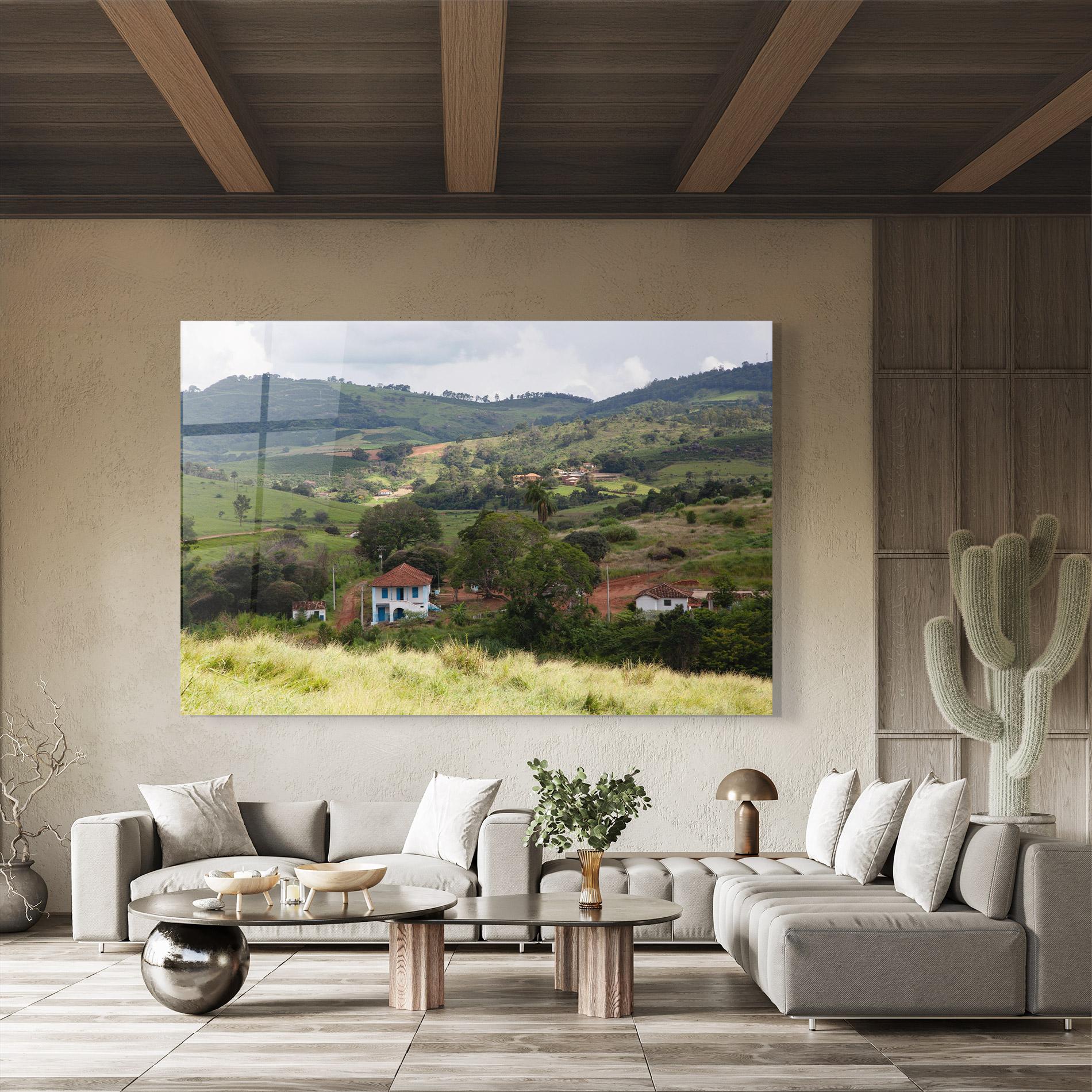 Tablou Sticla Green Countryside mockup 8