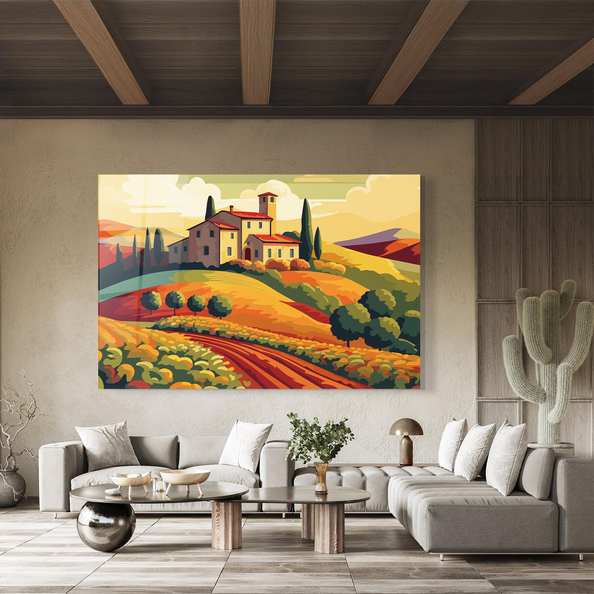 Tablou Sticla Urban Autumn Art mockup 8