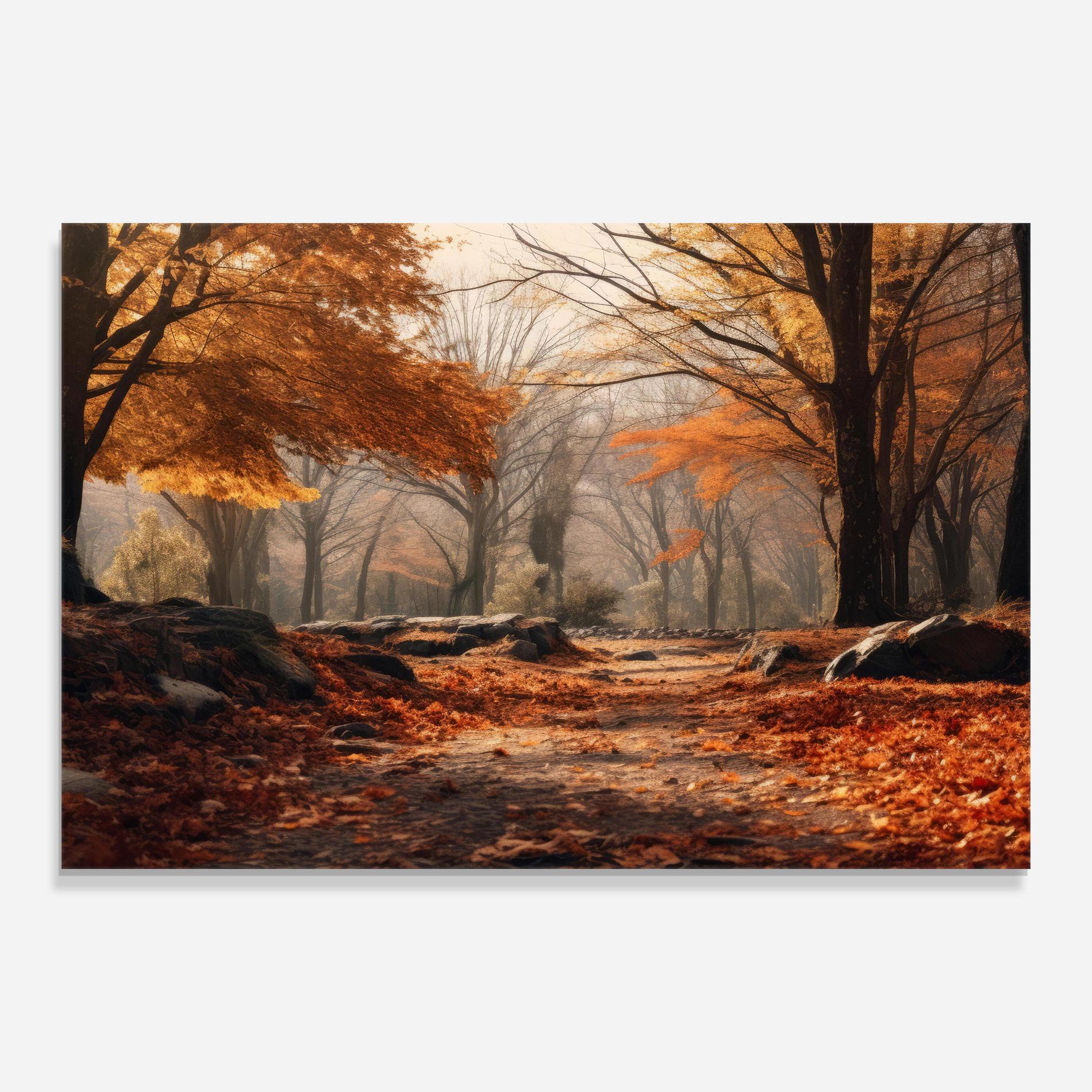 Tablou Sticla Autumn Forest mockup 0