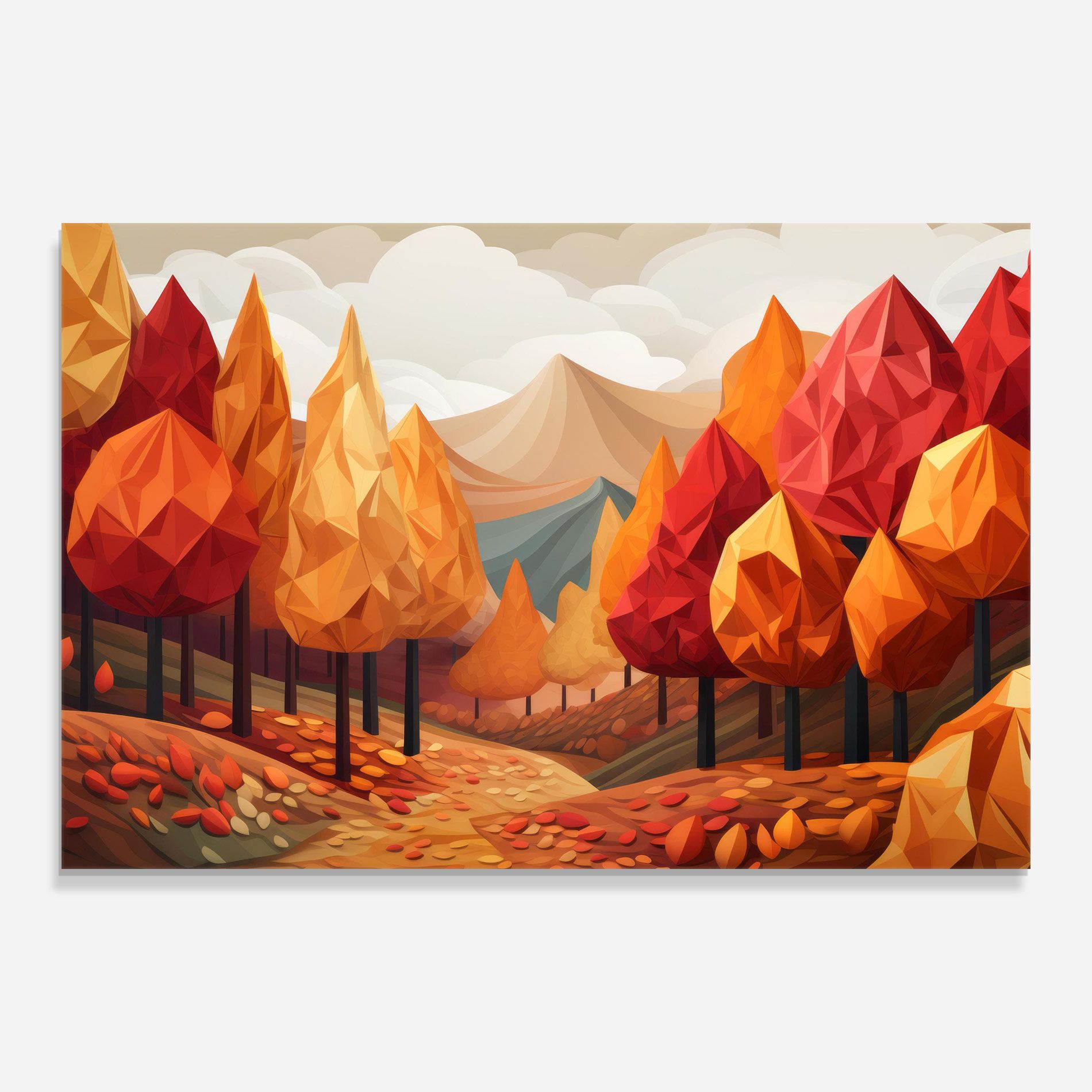 Colorful Trees Art mockup 0