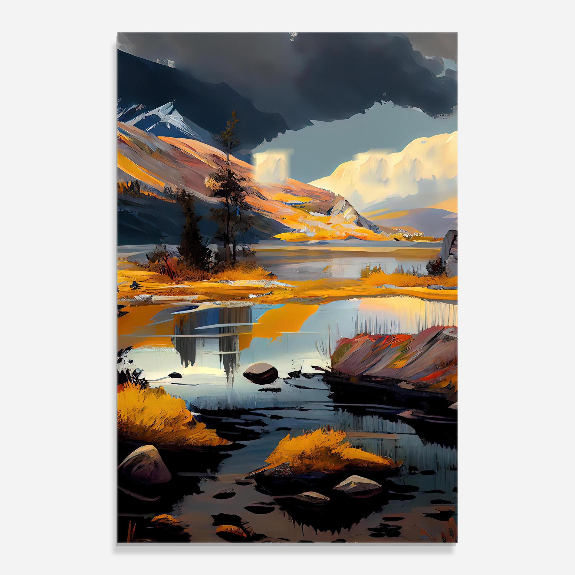 Tablou Sticla Autumn Landscape mockup 0