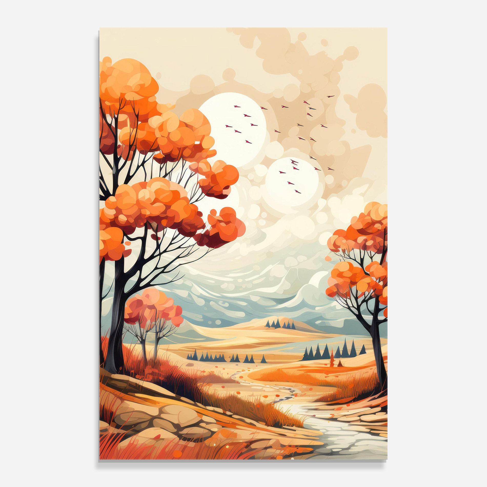 Autumn Tree Painting mockup 0