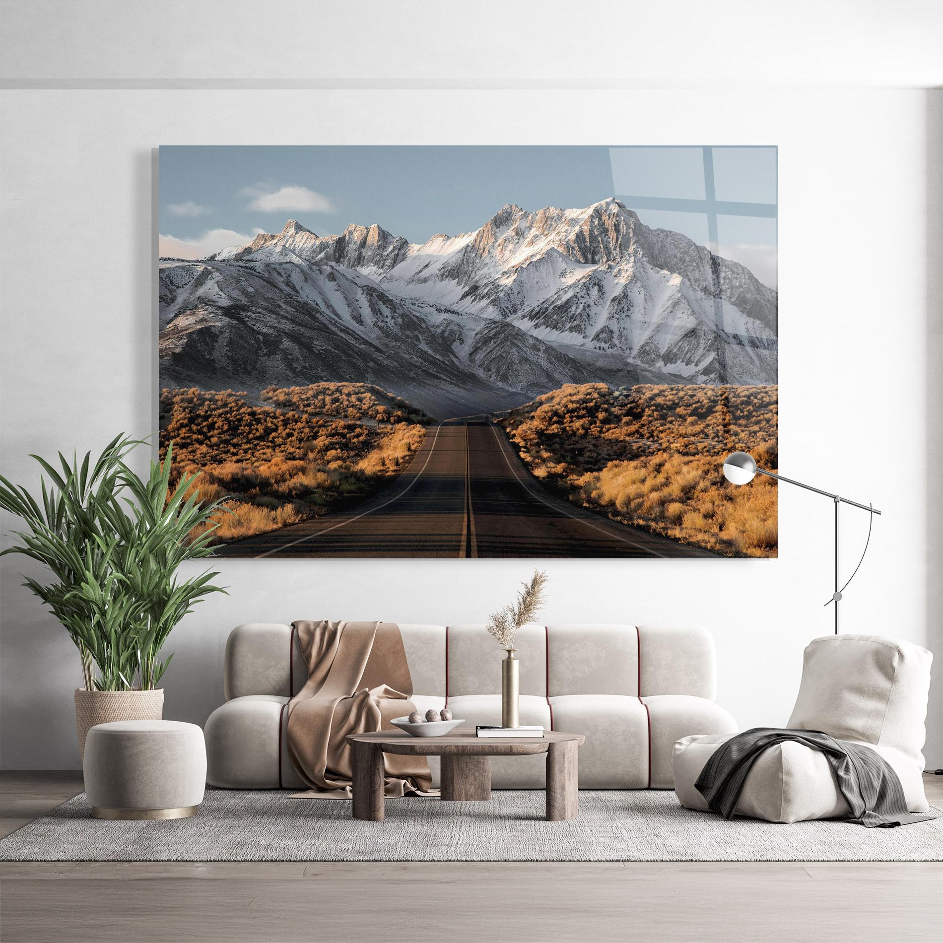 Tablou Sticla Autumn Mountain View mockup 9