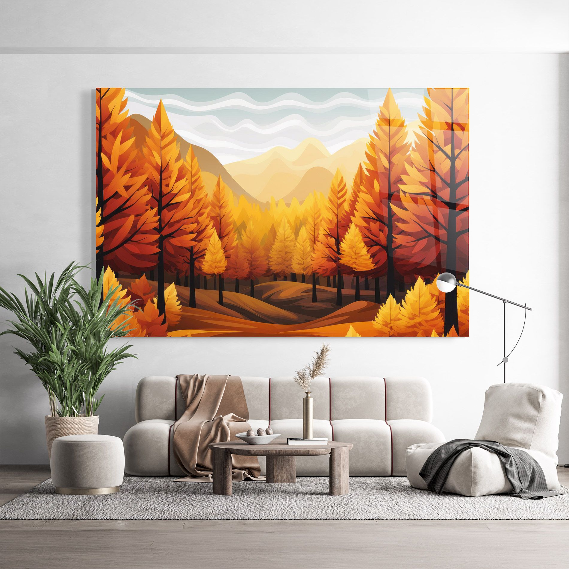 Autumn Trees Orange mockup 9