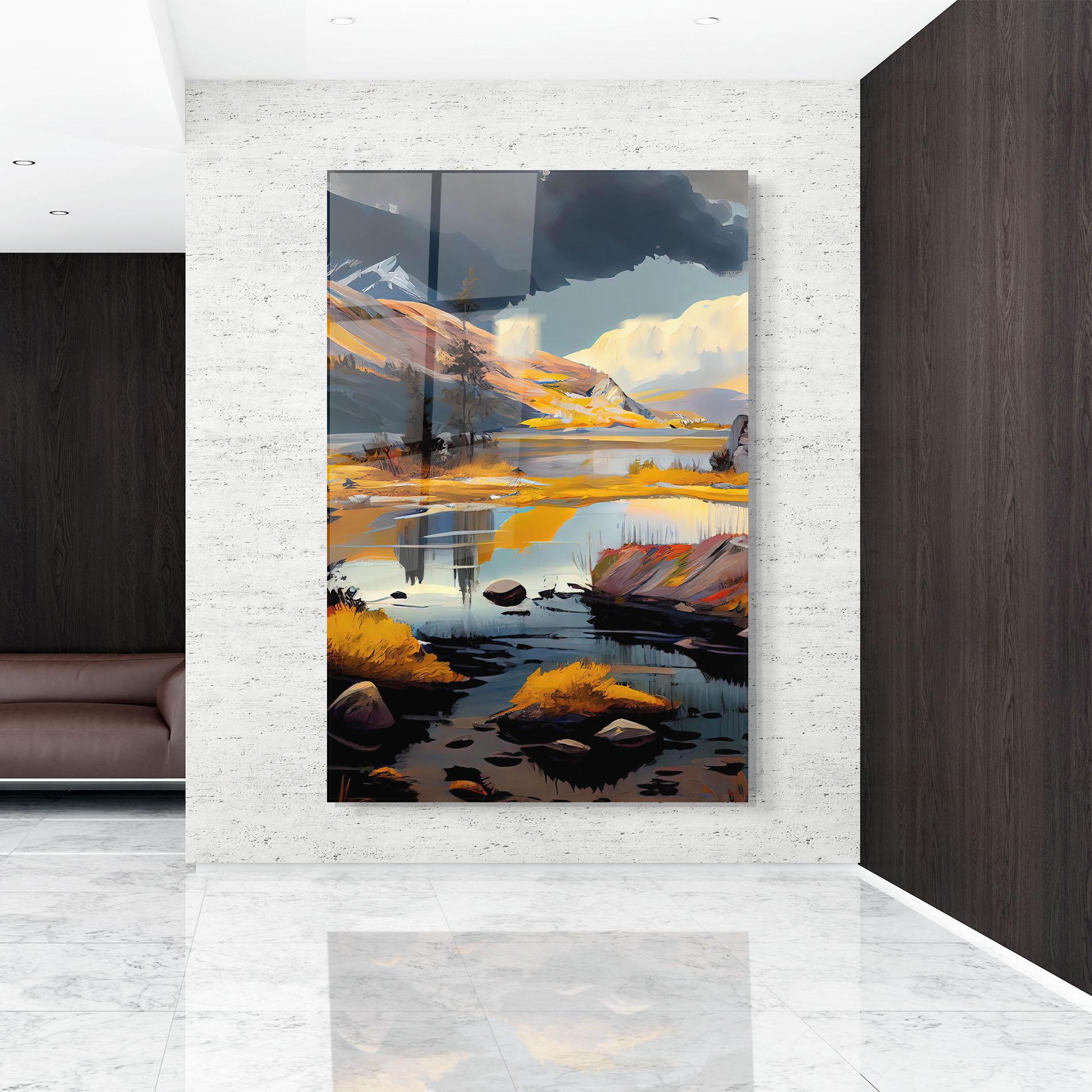 Tablou Sticla Autumn Landscape mockup 9