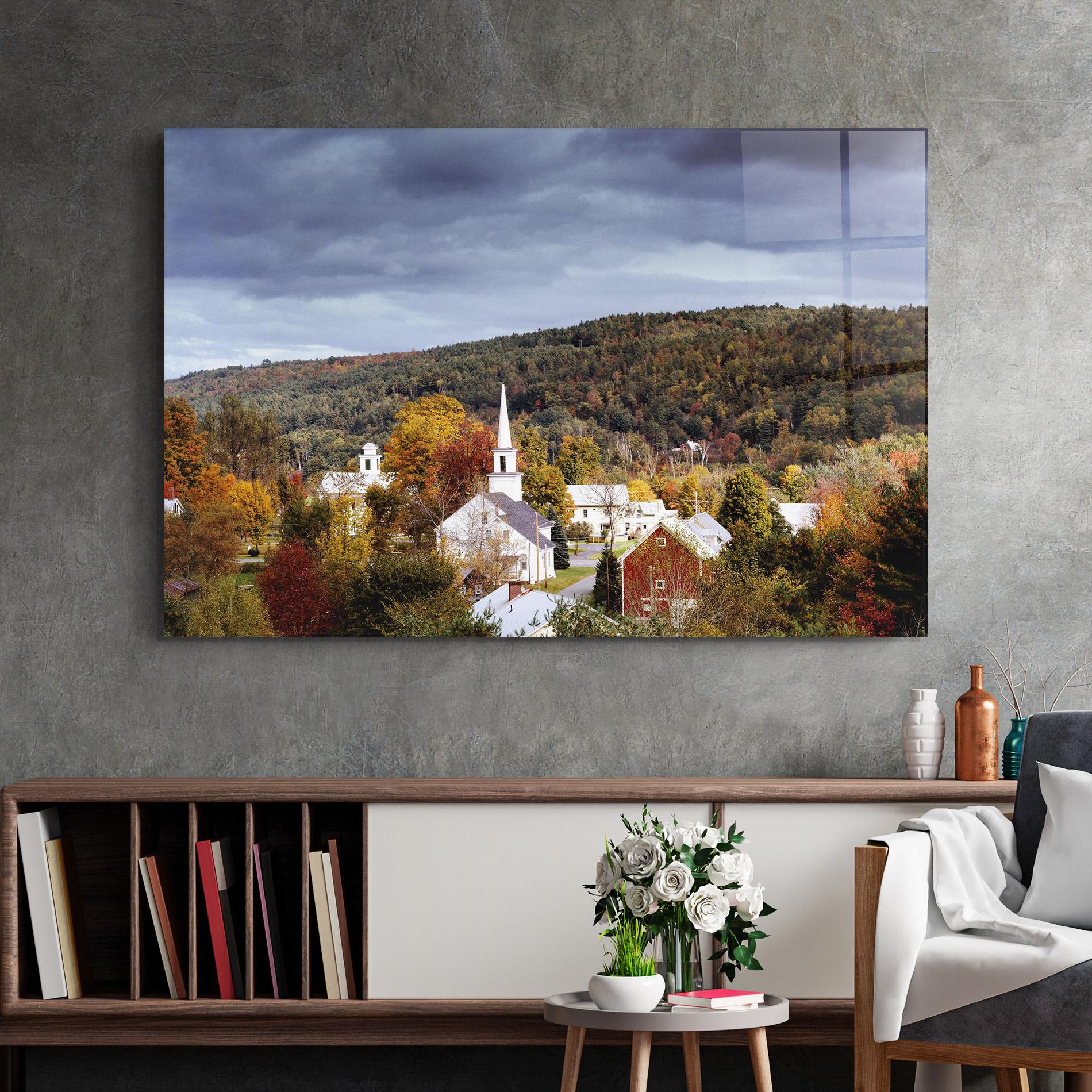 Tablou Sticla Autumn Trees mockup 2